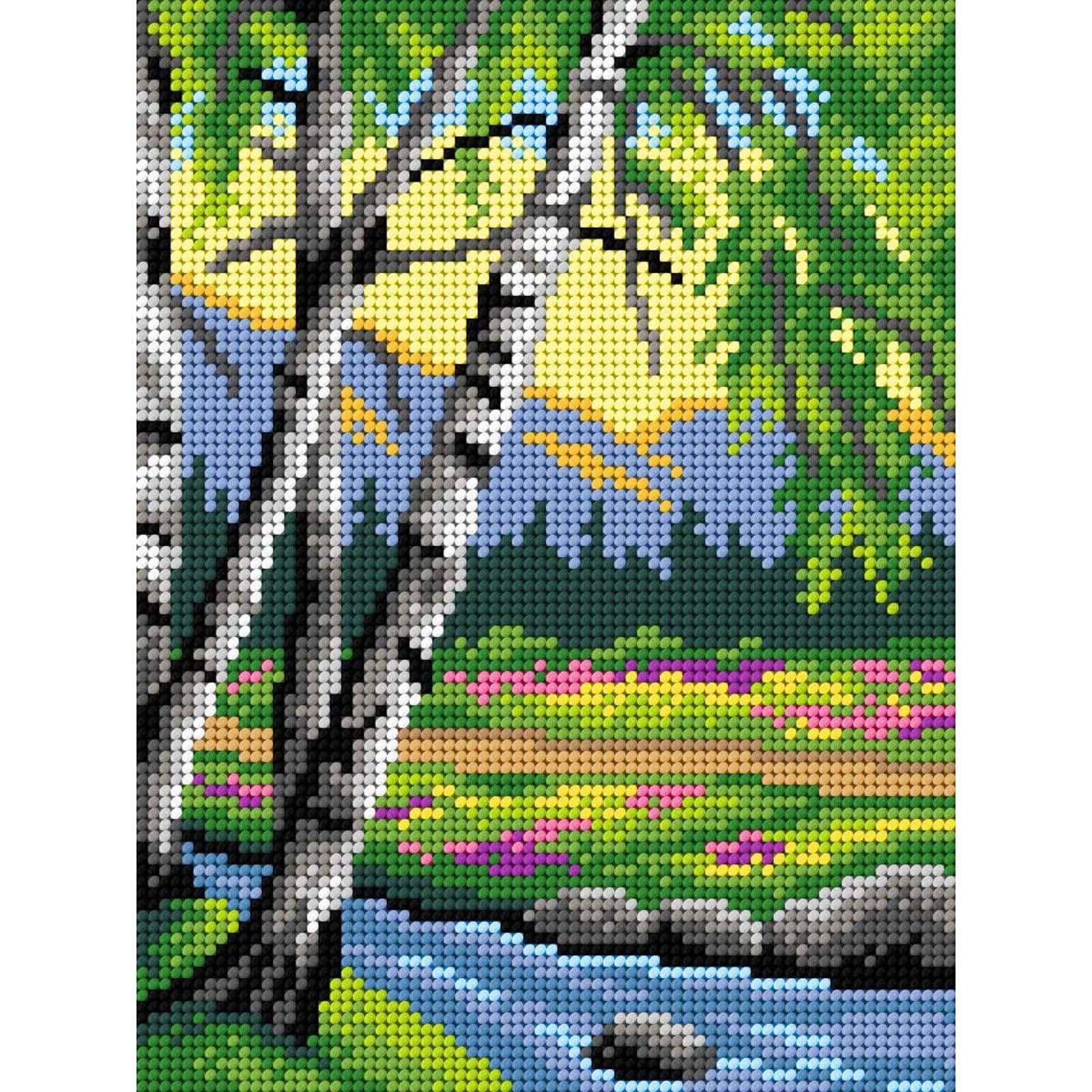 Orchidea Landscape with A River and Birches Gobelin canvas Kit