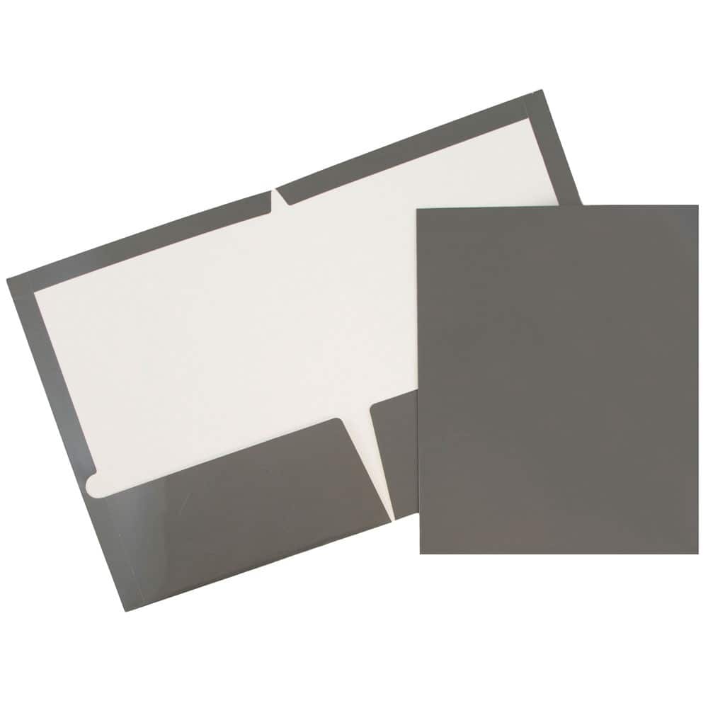 JAM Paper Laid Back Glossy Laminated Two Pocket Folders, 6ct.