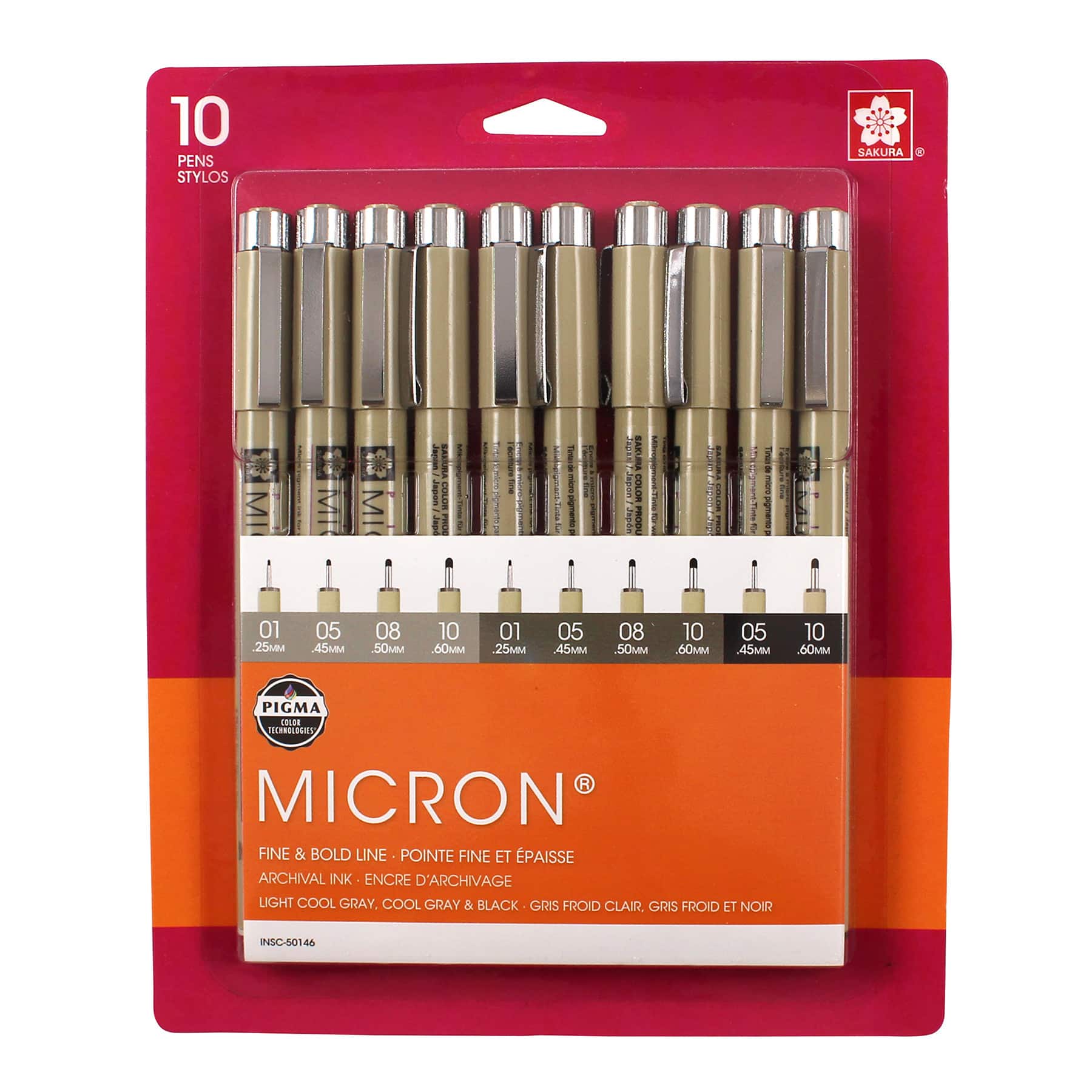 Pigma® Micron® Black & Grays Fine Line Pen Set