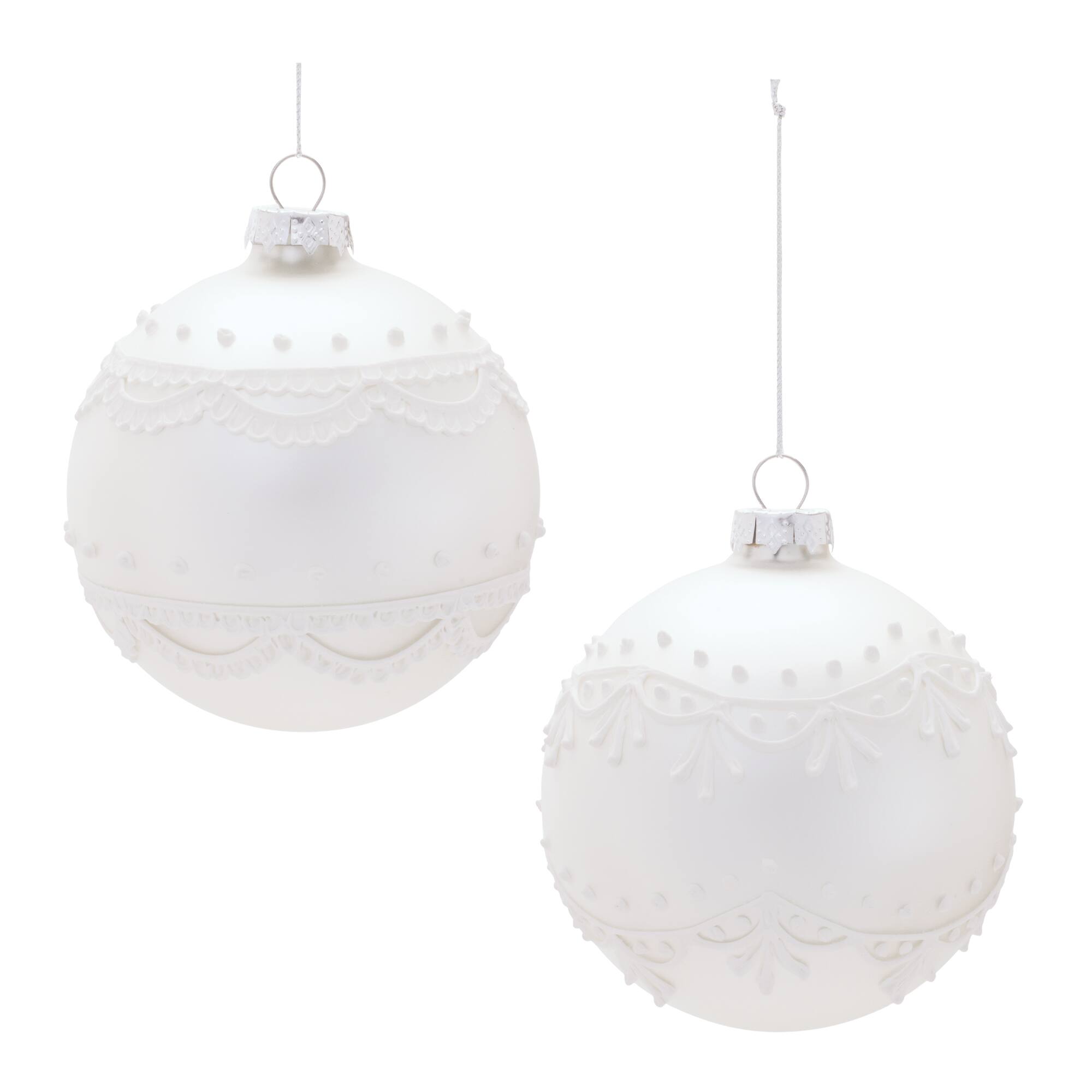 Melrose 4.75" Round Glass Ornaments, 6ct.