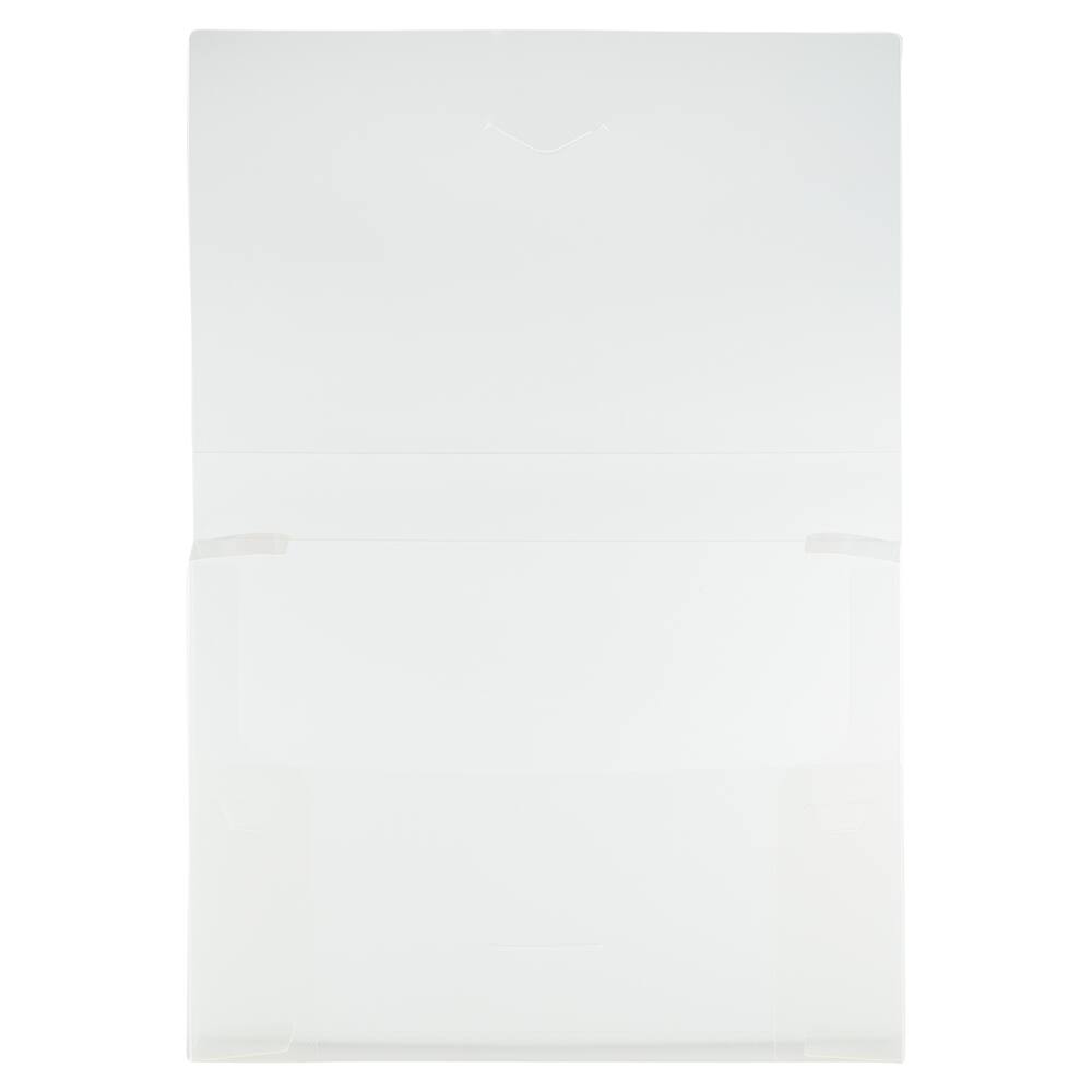 JAM Paper Clear Grid Letter Booklet Plastic Portfolio with Tuck Flap Closure 9.5" x 12.375"
