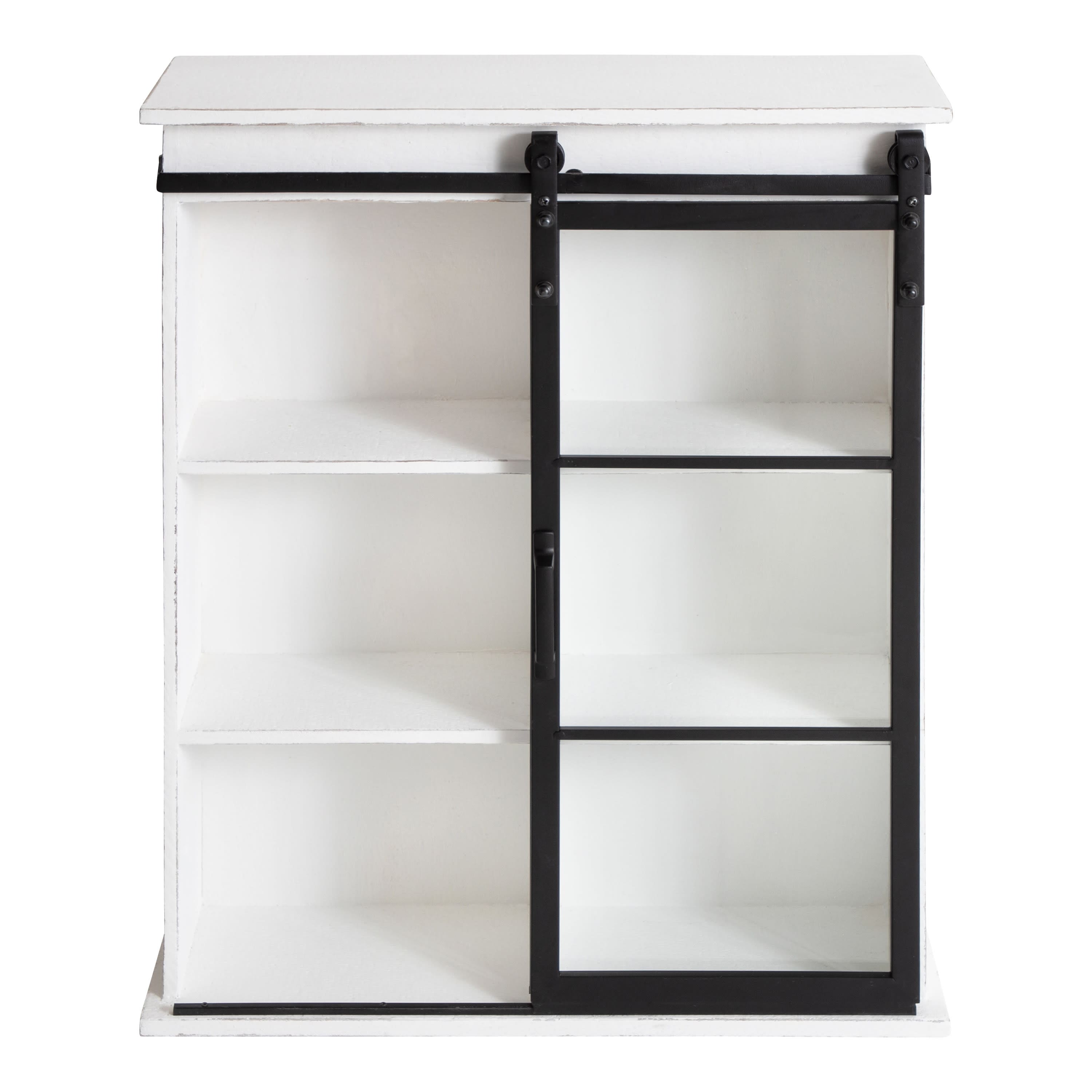 Kate and Laurel Barnhardt Decorative Wood Wall Storage Cabinet