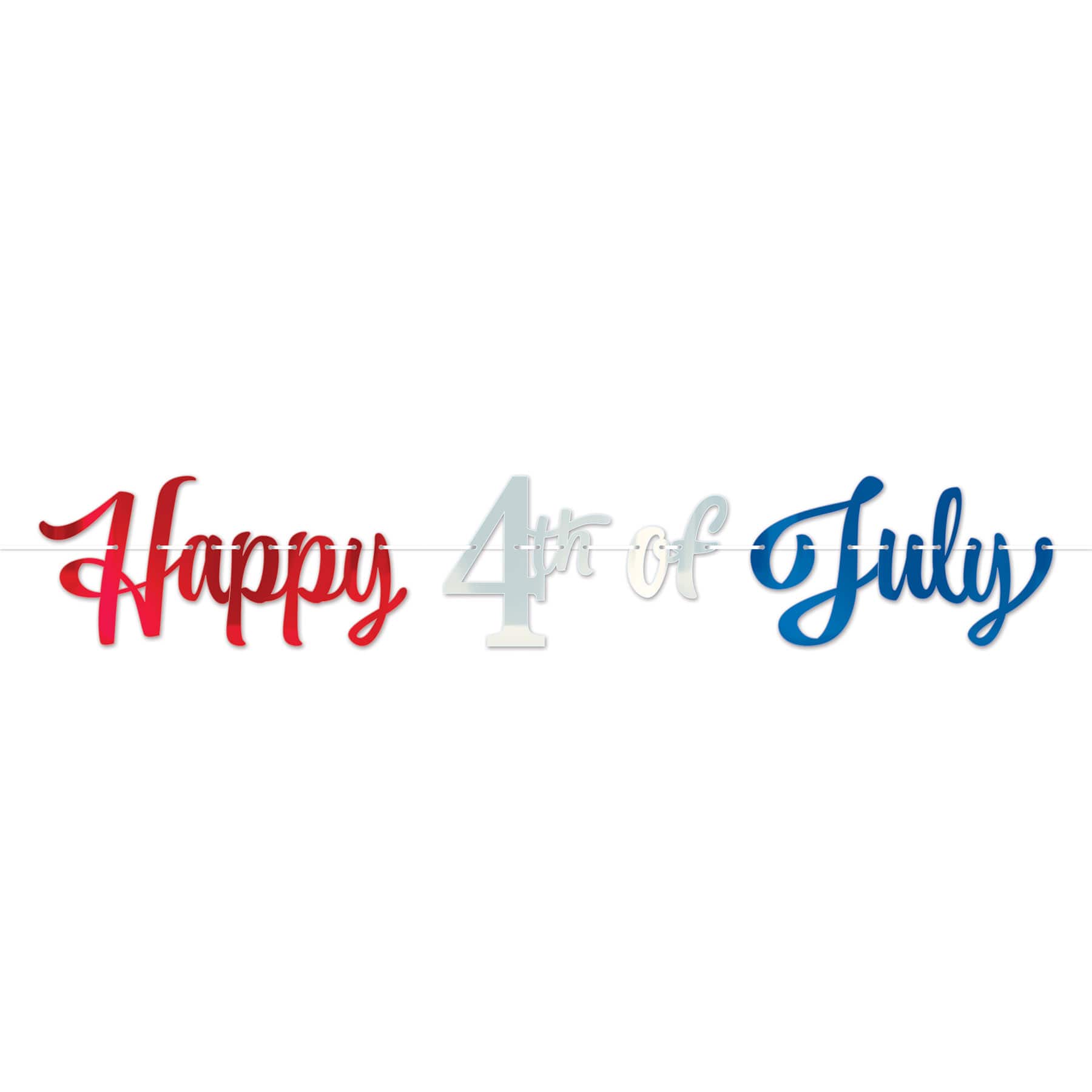 Beistle 5ft. Happy 4th Of July Foil Streamer