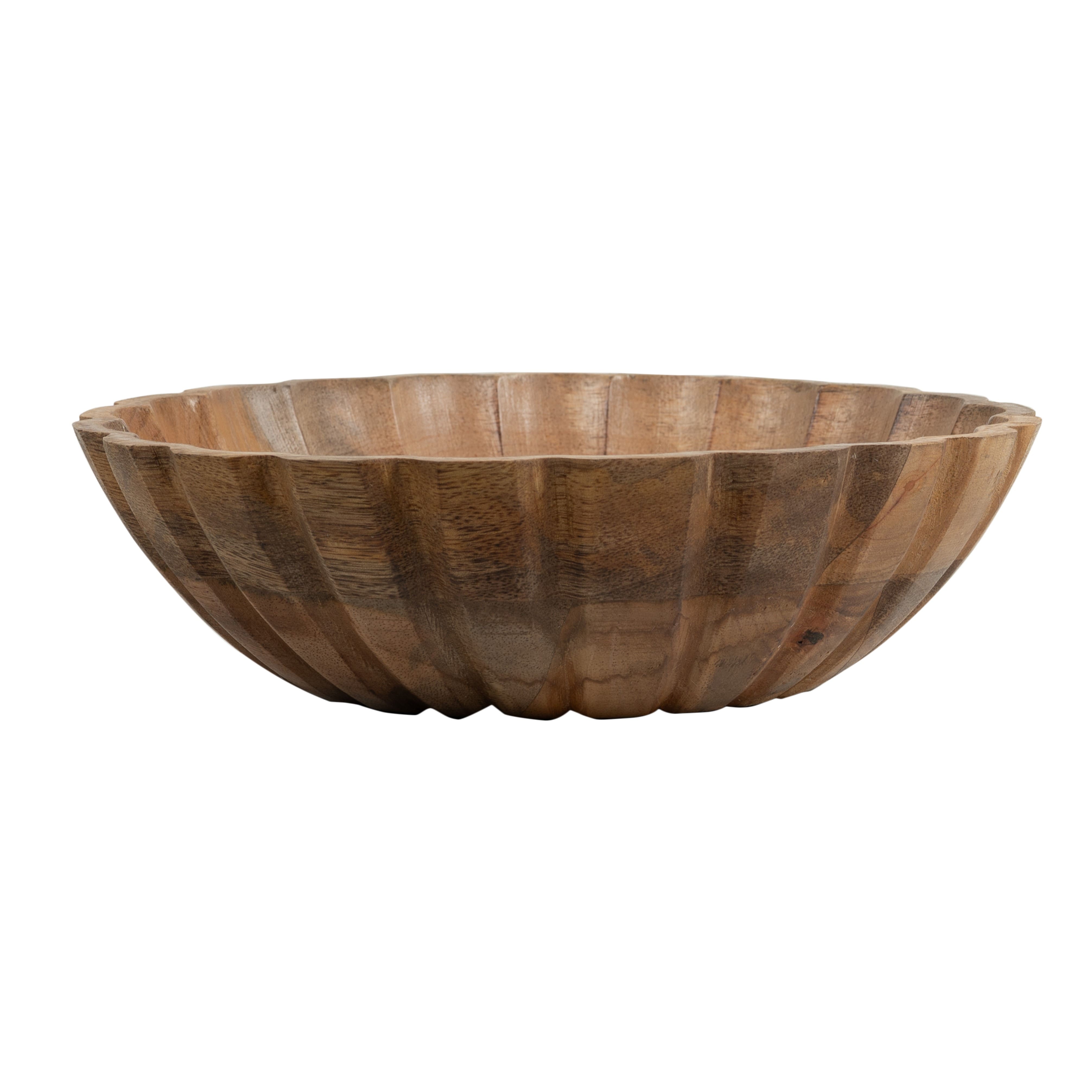 Wavy Mango Wood Bowl by Ashland®