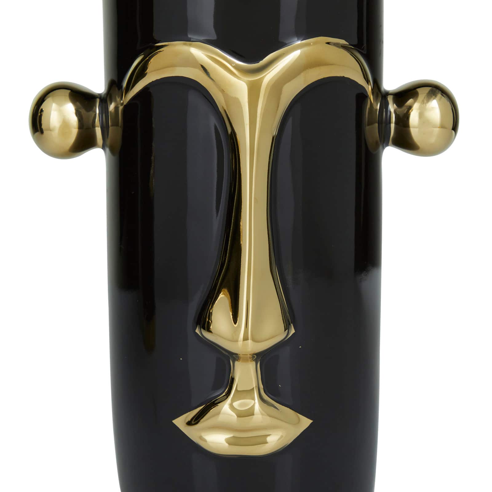 Black Stoneware Modern Abstract Vase,