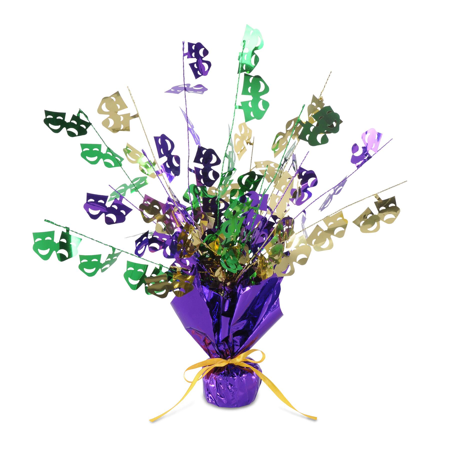Beistle 15" Mardi Gras Gleam 'N Burst Centerpieces, 2ct.