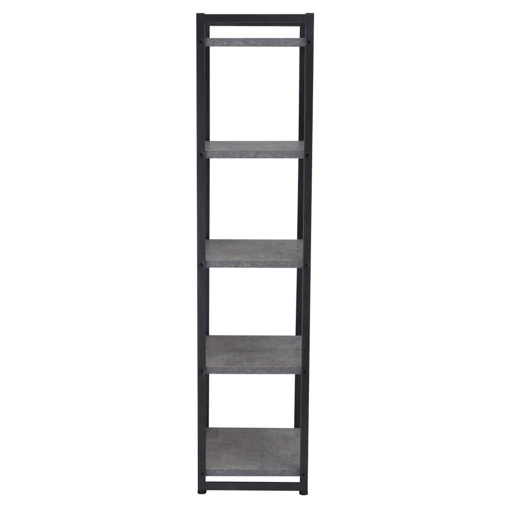 Household Essentials Jamestown 59" 5-Shelf Narrow Bookshelf