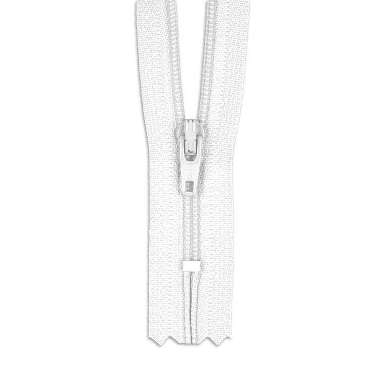 YKK 16" White #3 Closed End Zipper