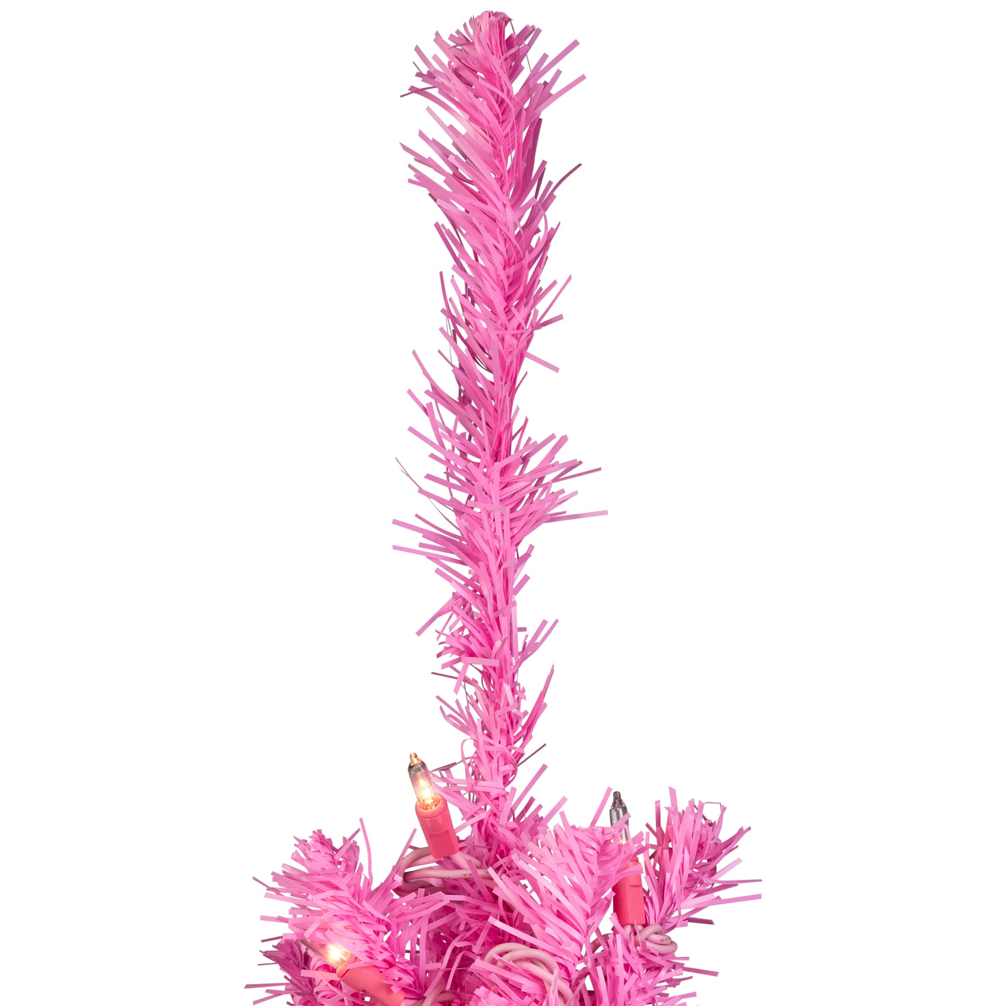 4ft. Pre-Lit Medium Pink Pine Artificial Christmas Tree, Clear Lights