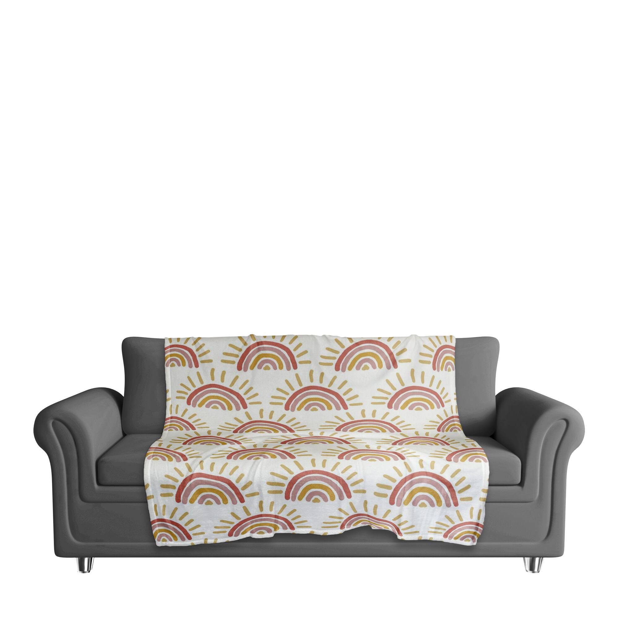Sun Pattern Coral Fleece Blanket