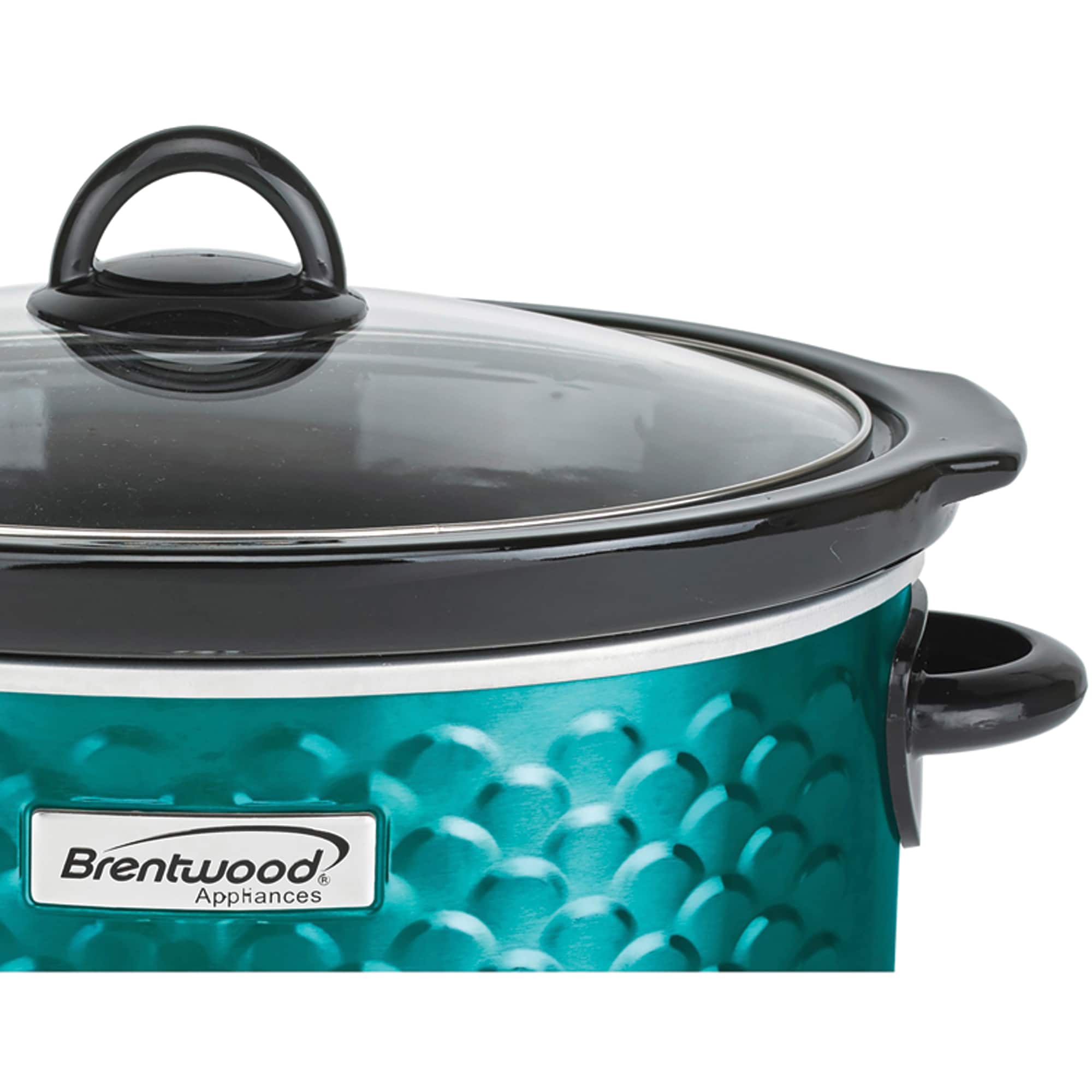 Brentwood Blue 4.5qt. Scallop-Pattern Slow Cooker