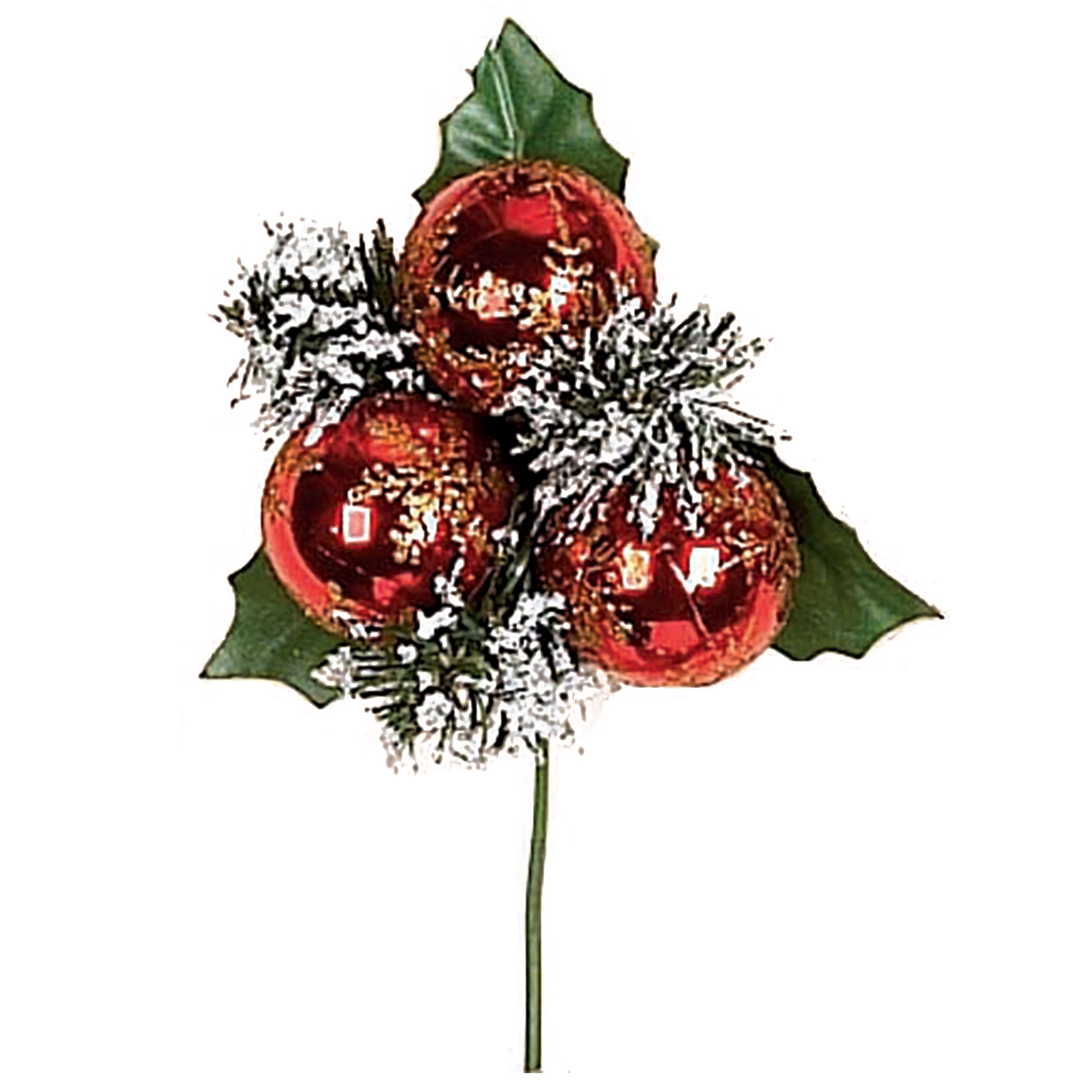 7" Christmas Snowflake Pick Balls, 12ct.