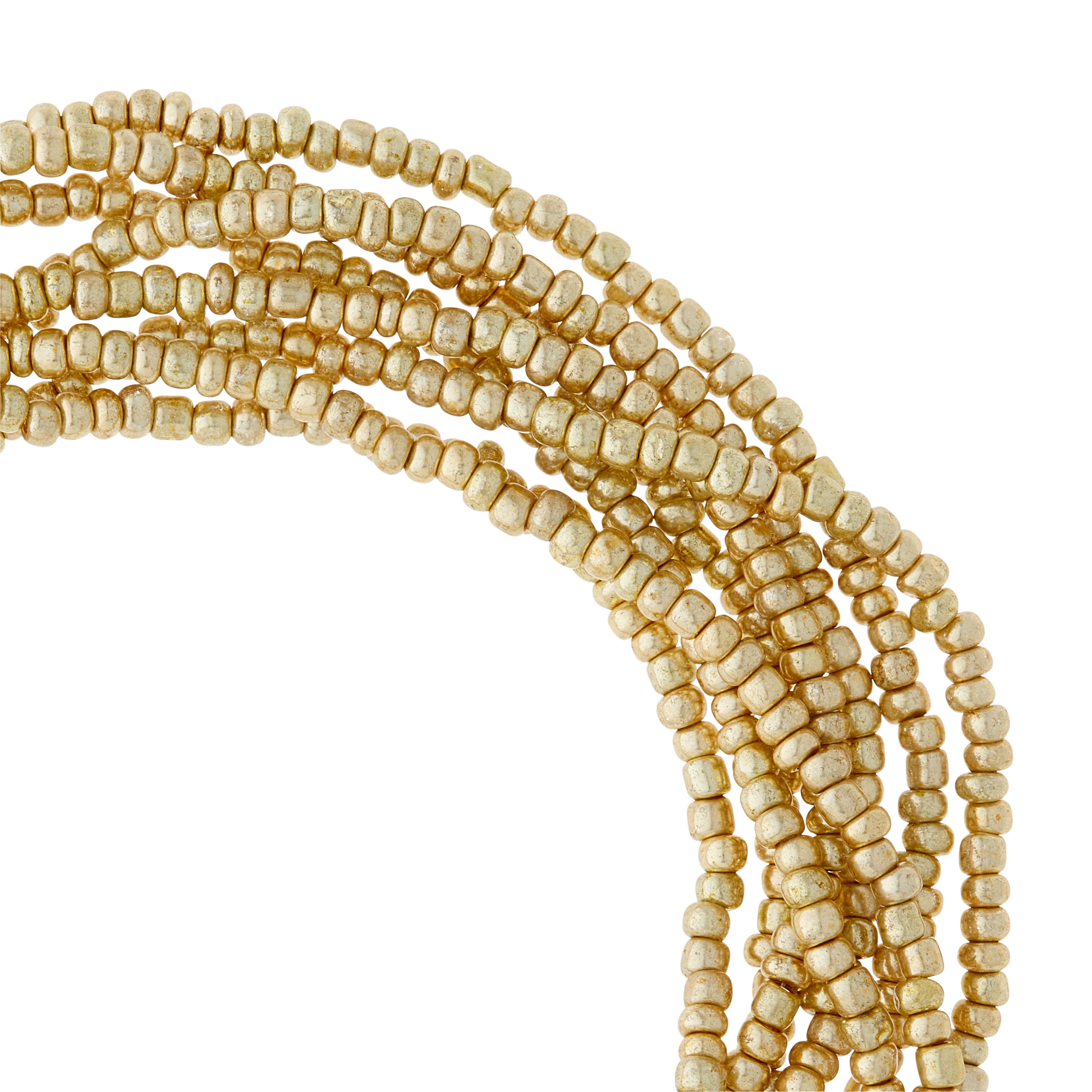 12 Pack: Light Gold Glass Seed Beads, 6/0 by Bead Landing™