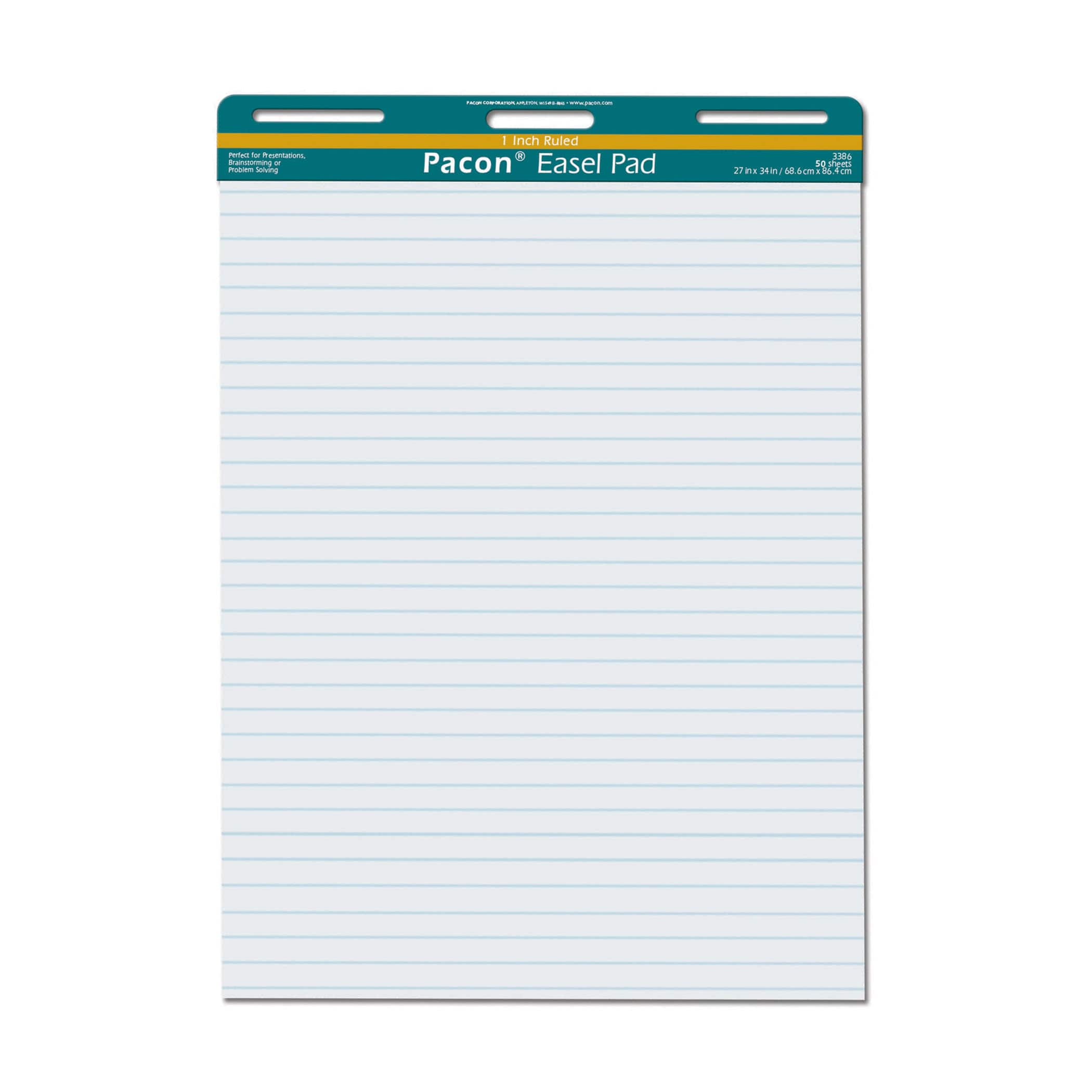 1" Ruled Easel Pad, 50 Sheets
