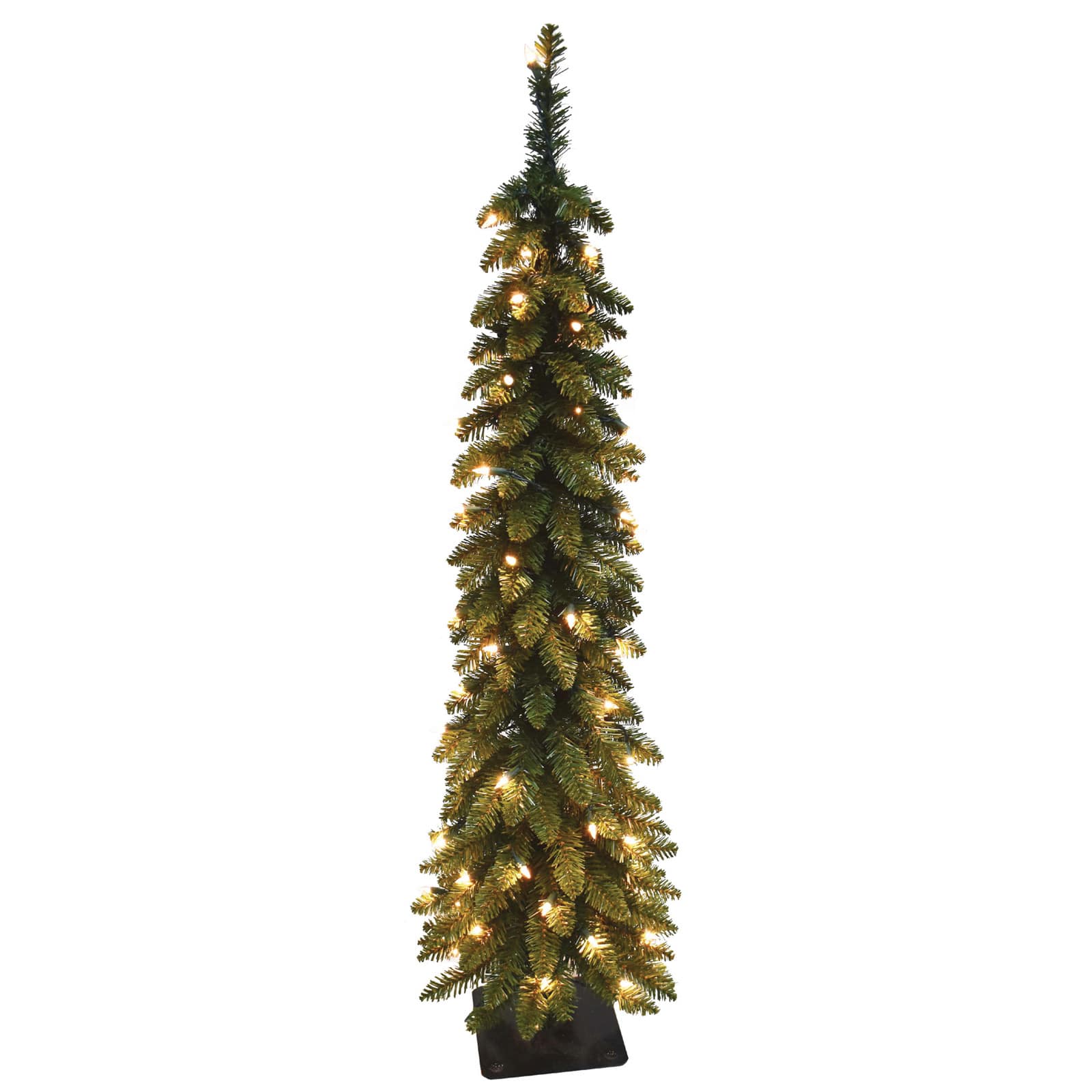 6ft. Pre-Lit Fir Artificial Pencil Christmas Tree, Clear Lights