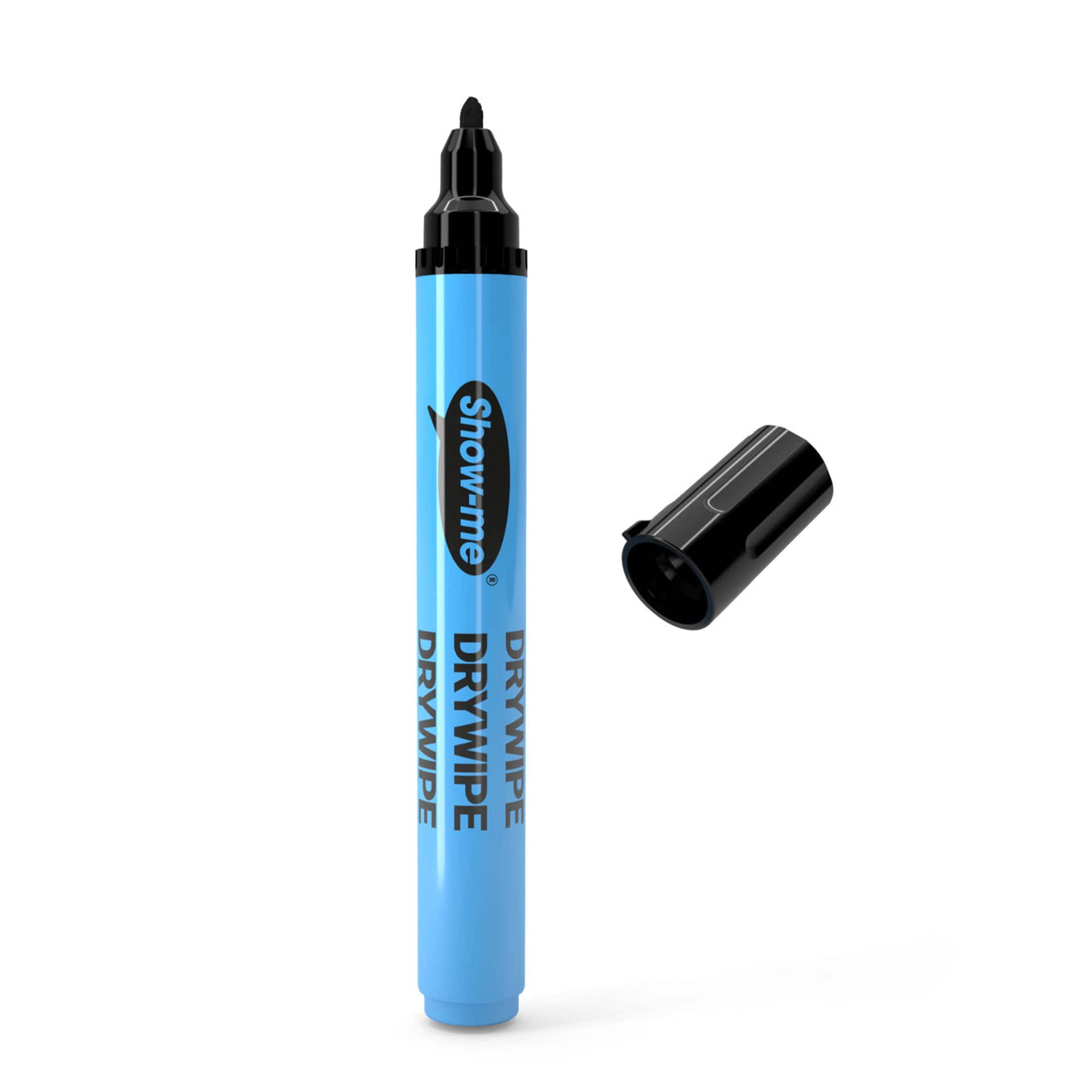 Show-me® Black Fine Tip Slim Barrel Drywipe Markers, 10ct.