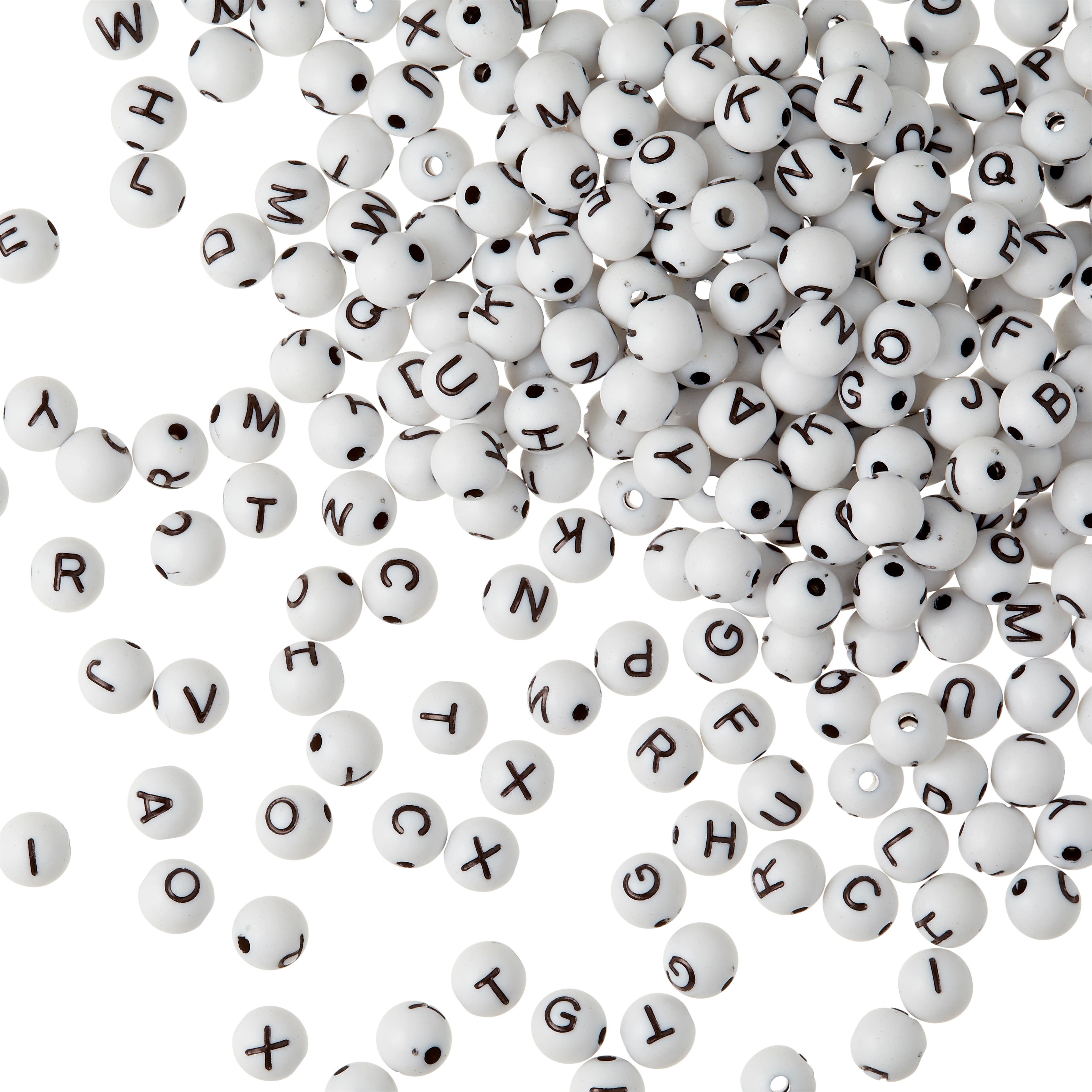 12 Pack: Alphabet Acrylic Round Craft Beads by Bead Landing™, 7.5mm