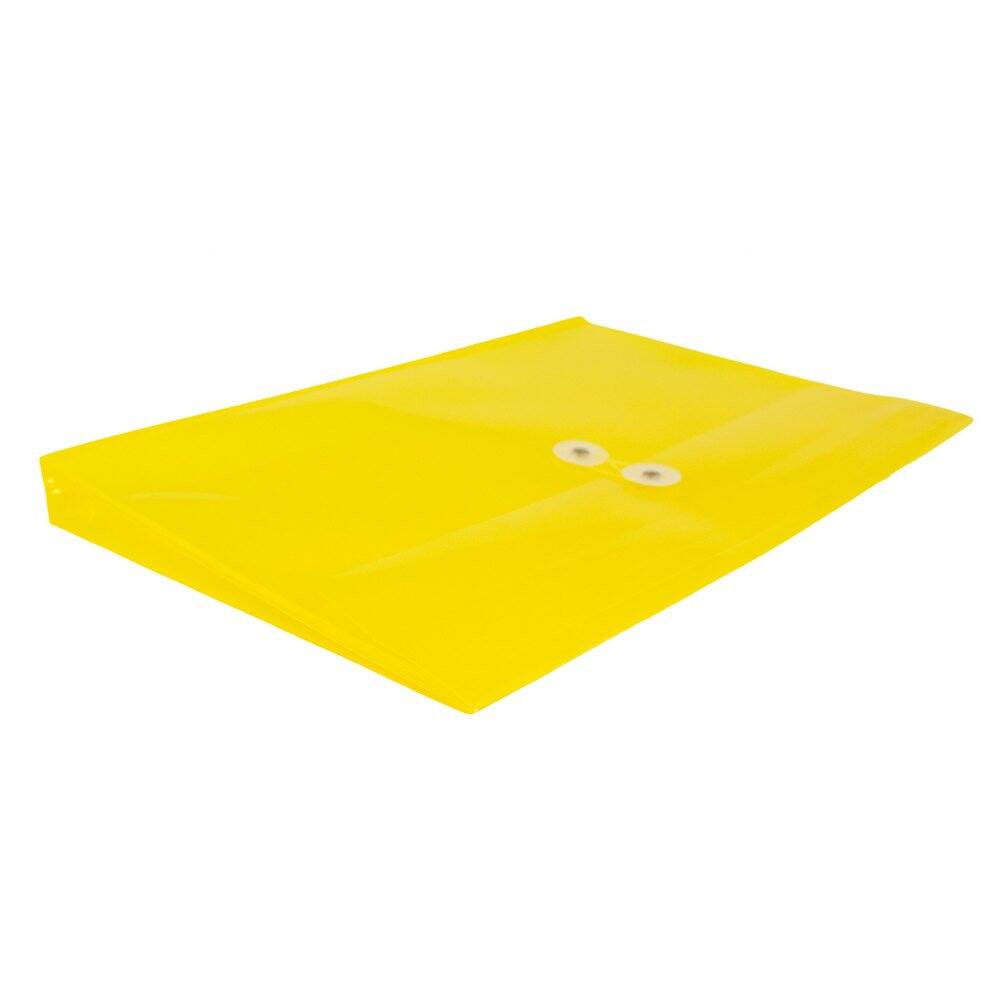 JAM Paper 9.75" x 14.5" Button & String Tie Closure Plastic Envelopes
