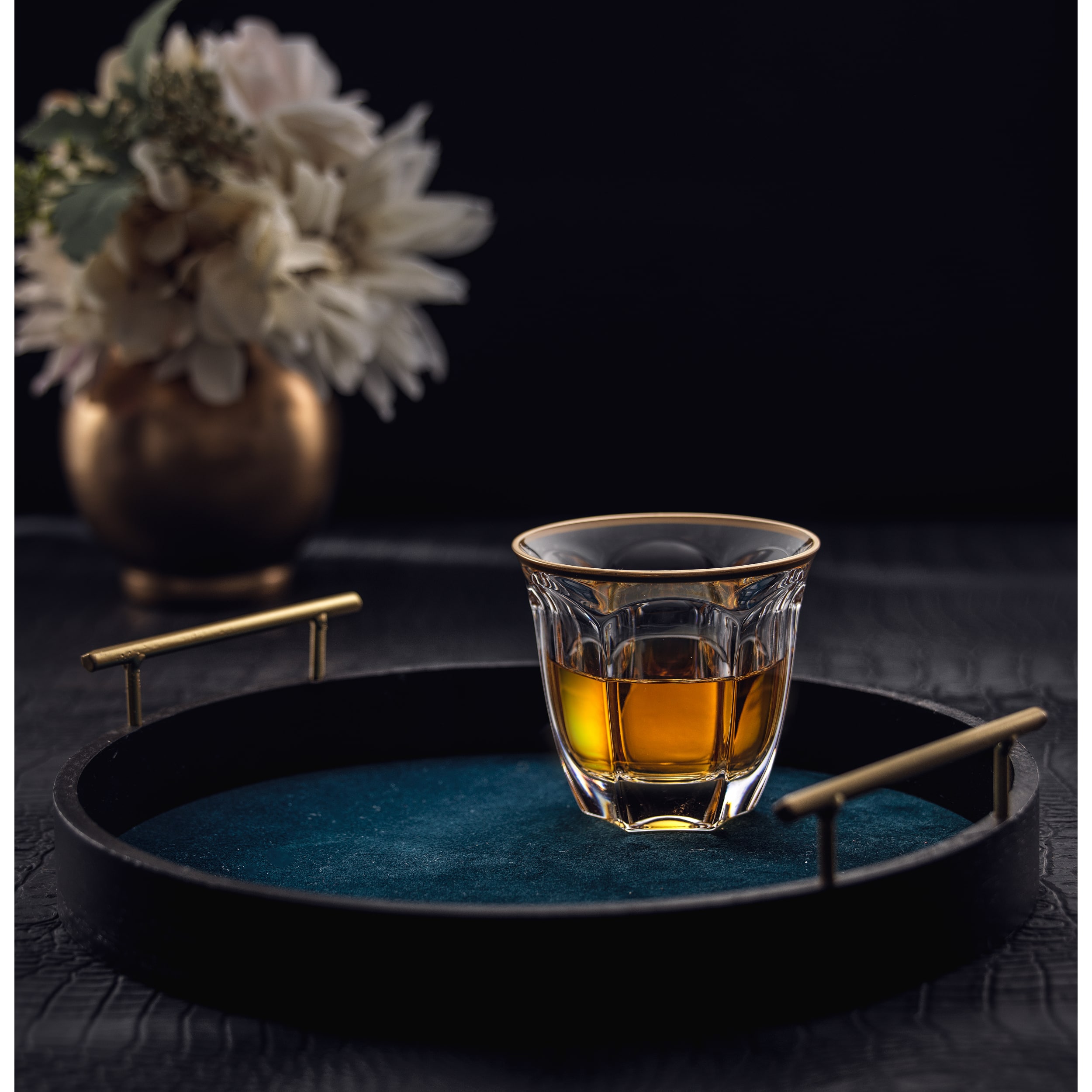 JoyJolt® 7.4oz. Gold Rimmed Windsor Double Old Fashioned Tumblers, 2ct.