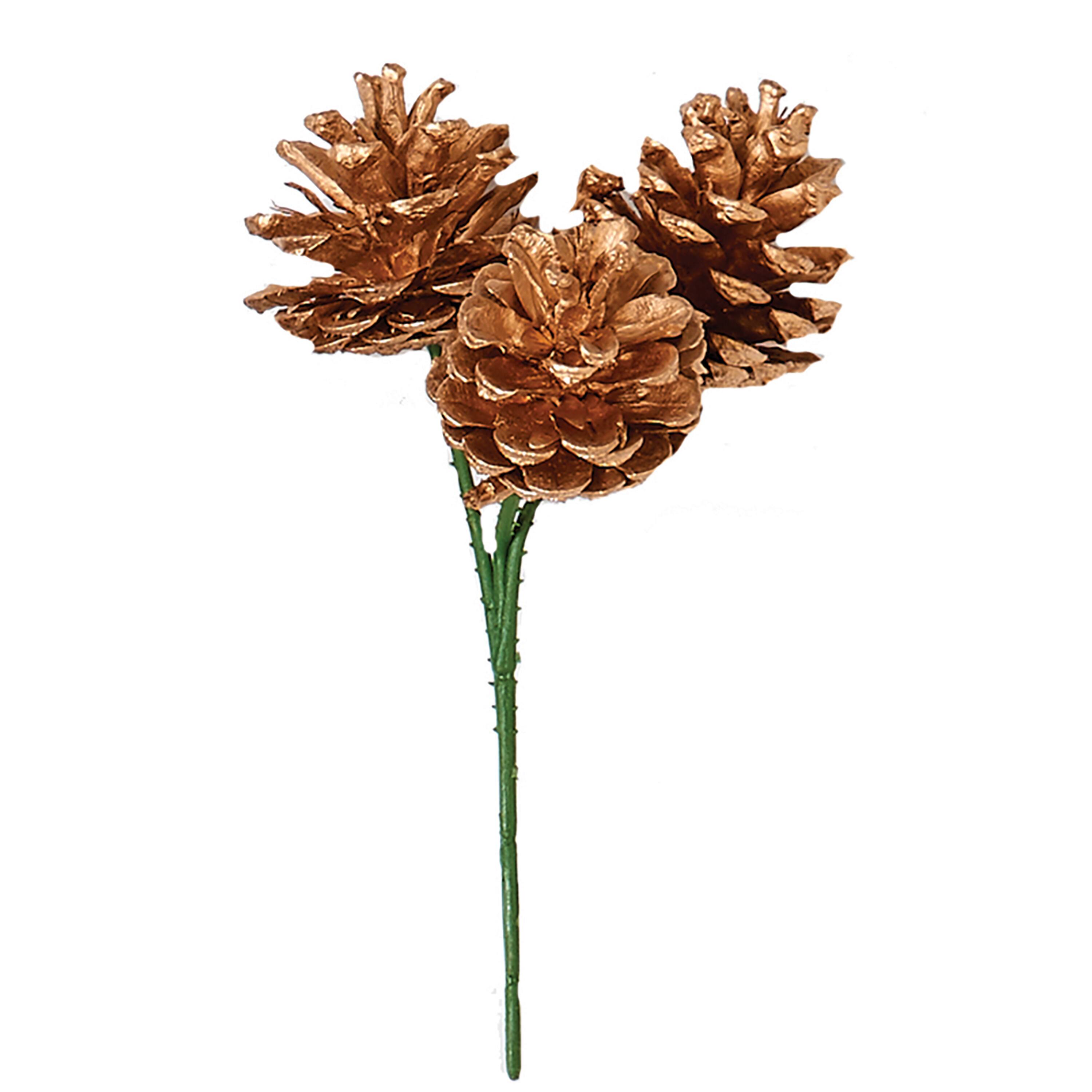 8" Gold Pinecone Christmas Picks, 72ct.