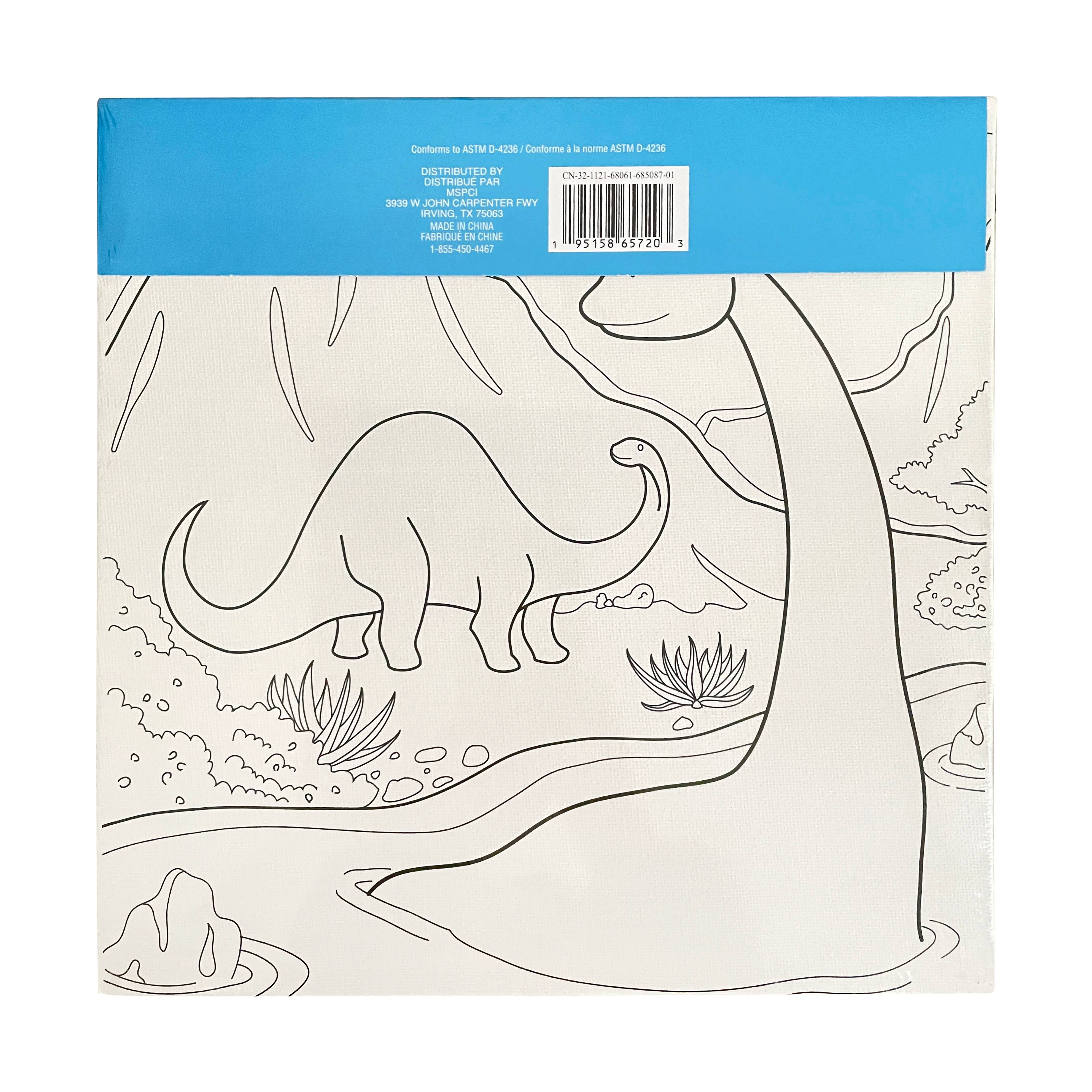 6 Packs: 8 ct. (48 total) Dinosaur Canvas Set by Creatology™