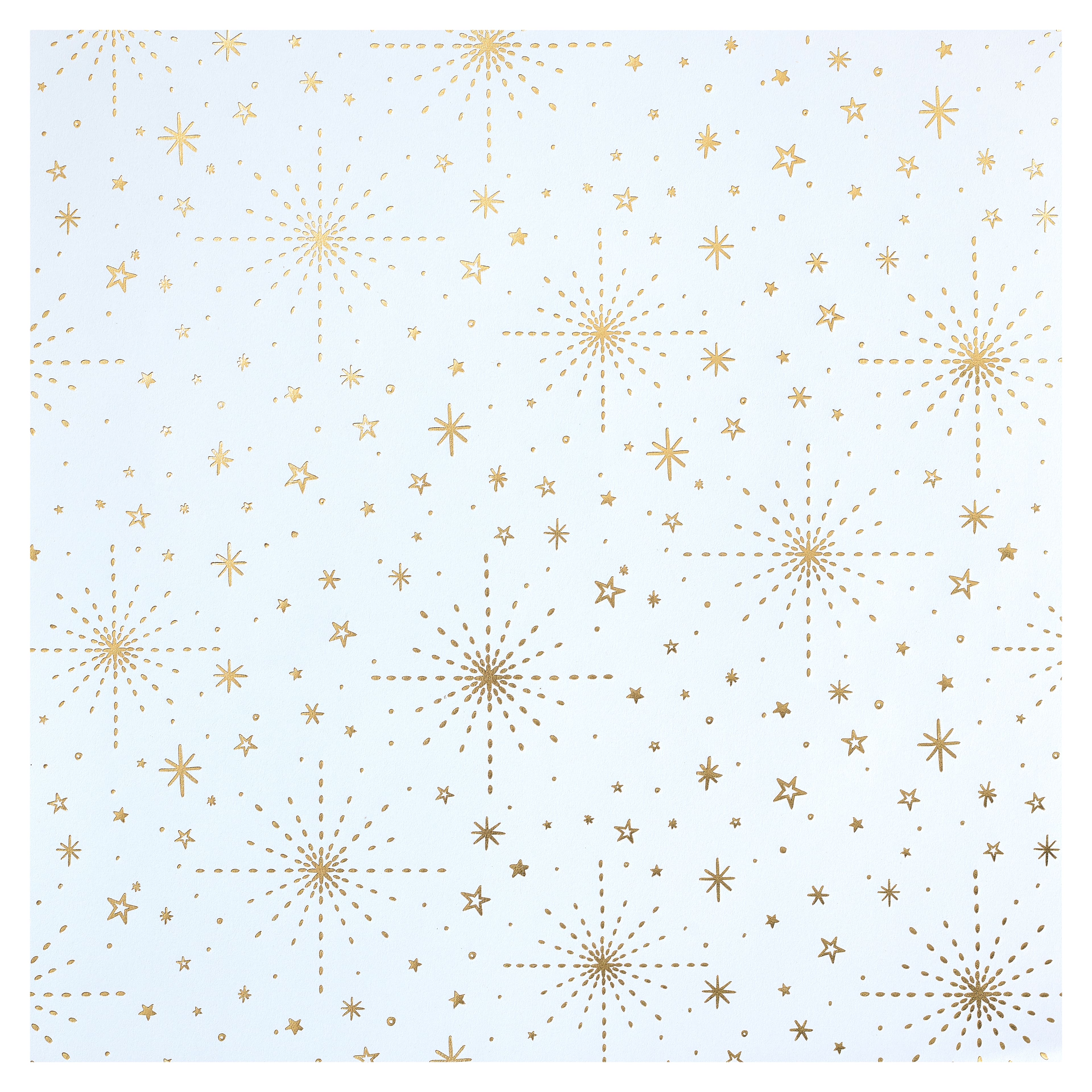 24 Pack: White & Gold Star Cardstock Paper by Recollections™, 12" x 12"