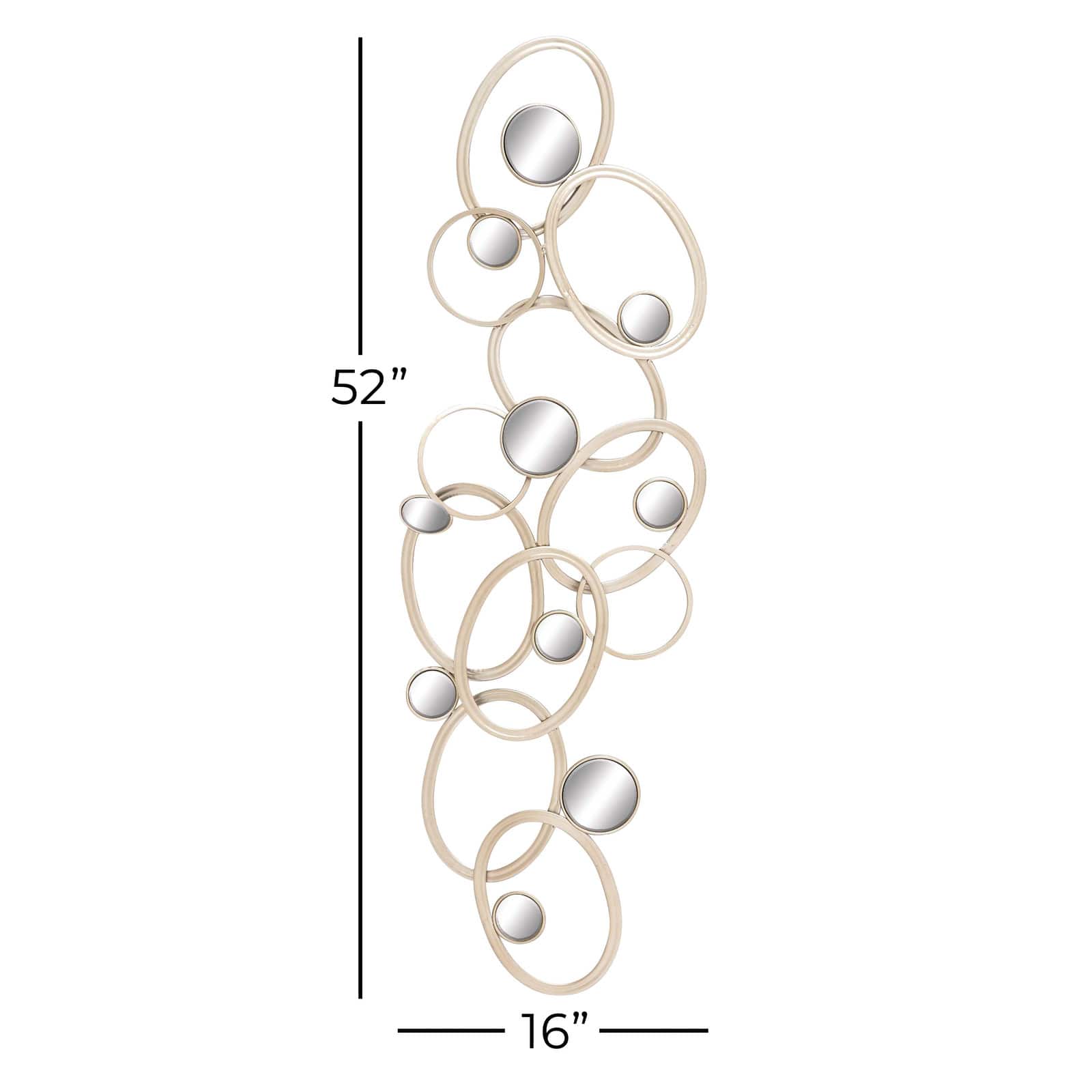 52" Gold Glam Abstract Metal Wall Décor