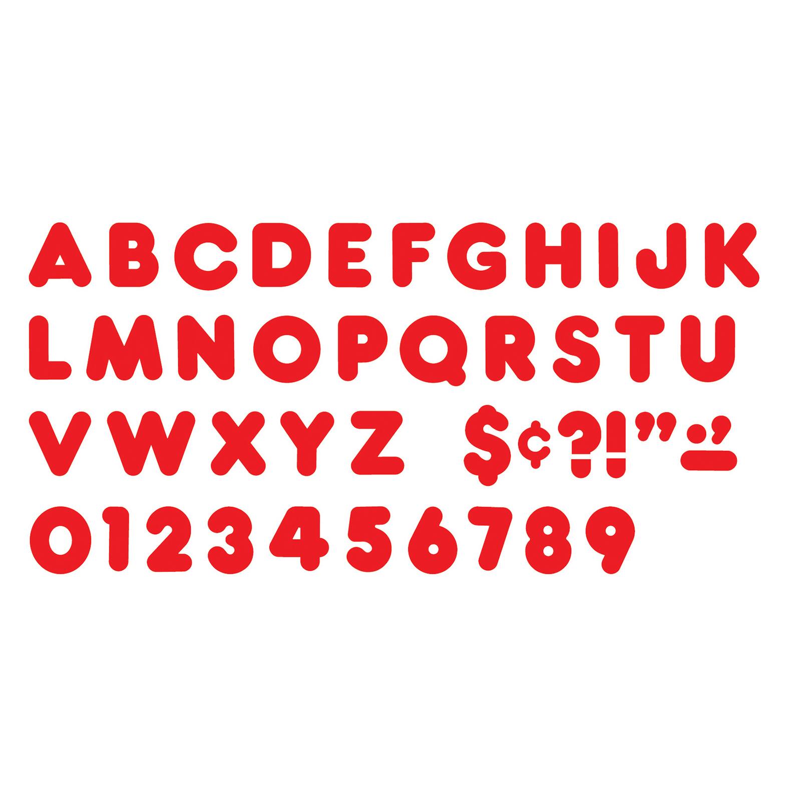 TREND Enterprises® Red 4" Casual Uppercase Ready Letters®, 6 Packs