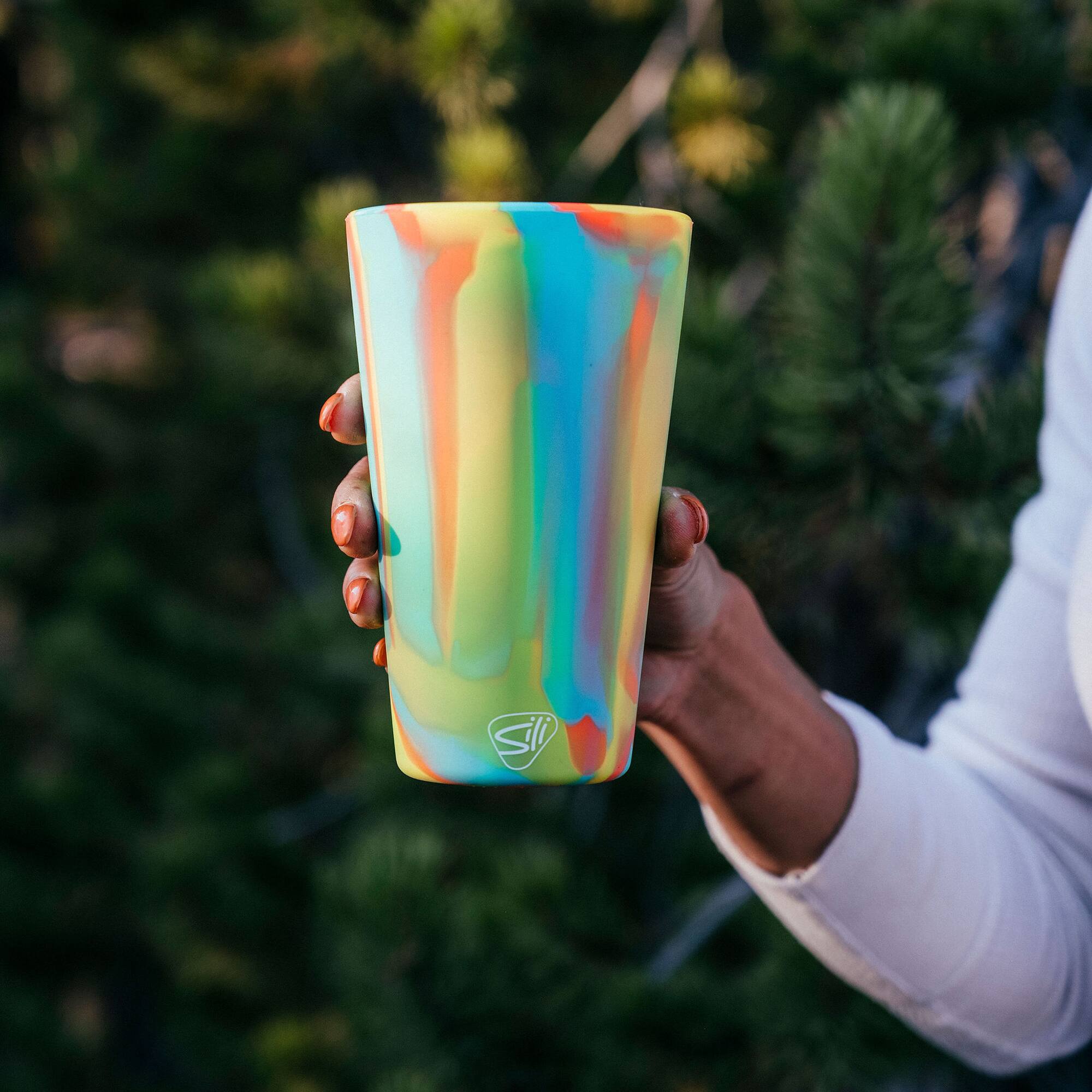 Silipint® 16oz. Sugar Rush & Aqua Silicone Pint Glasses, 2ct.