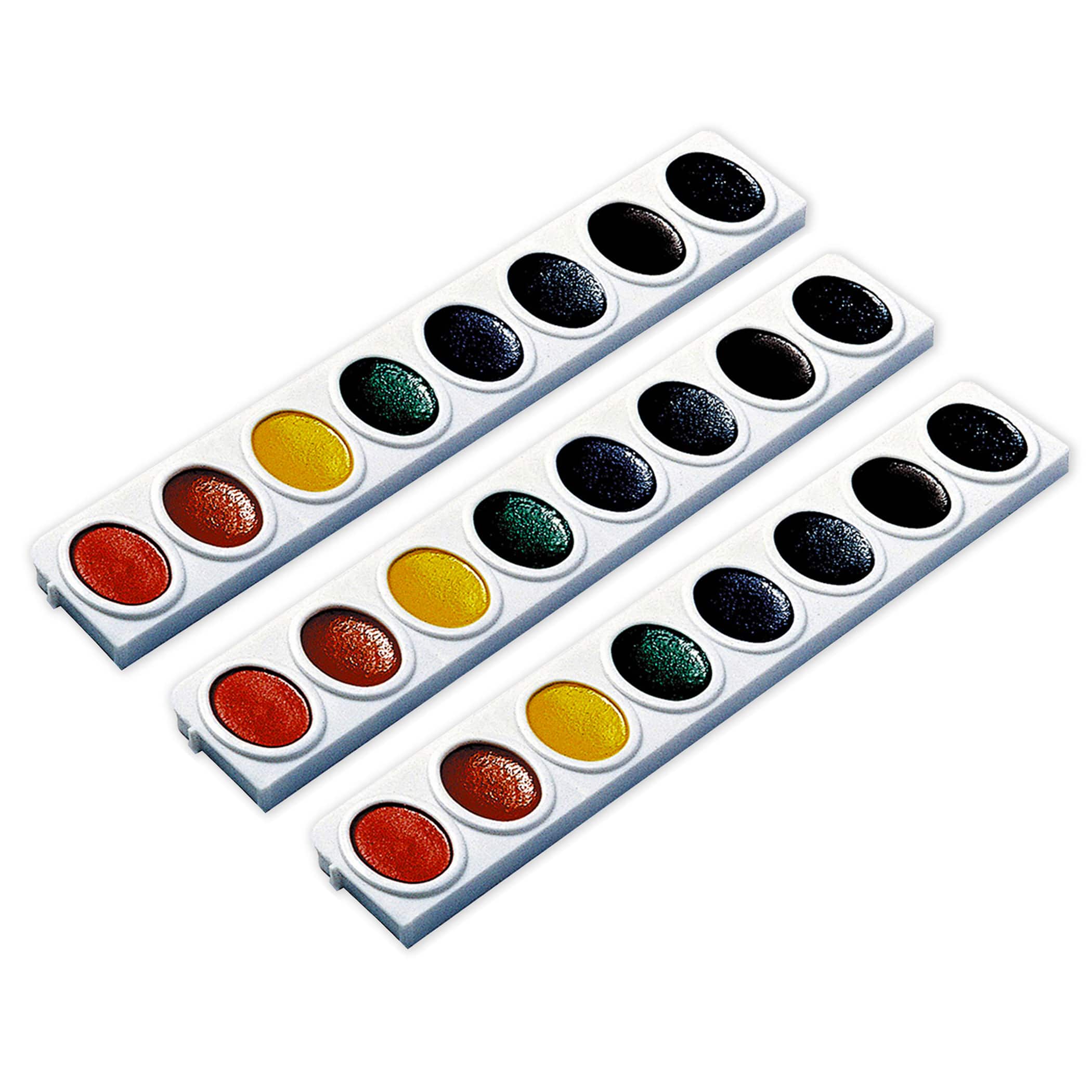 12 Packs: 3 ct. (36 total) Prang® Watercolor Oval Pan Refill Tray