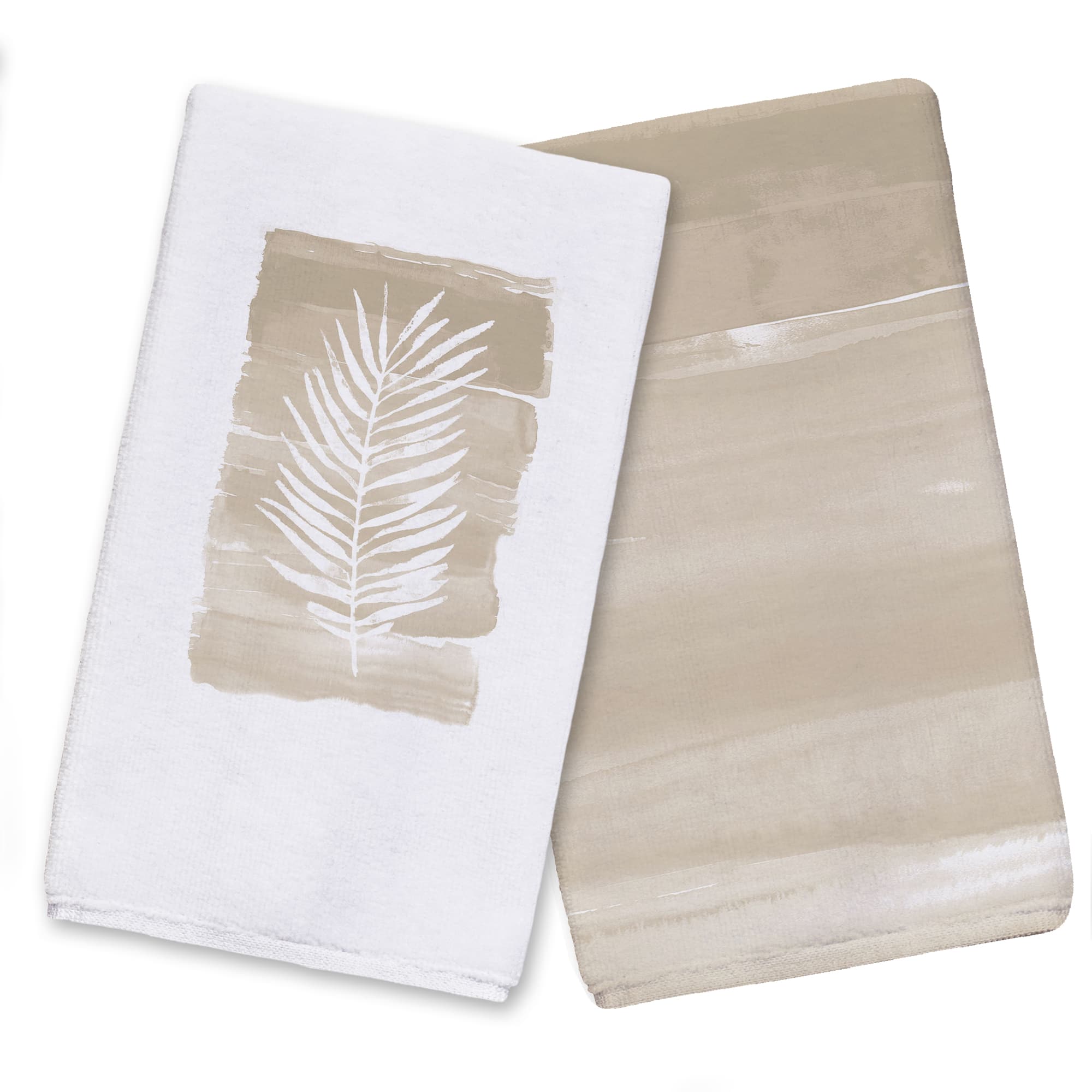 Watercolor Palm Tea Towel Set