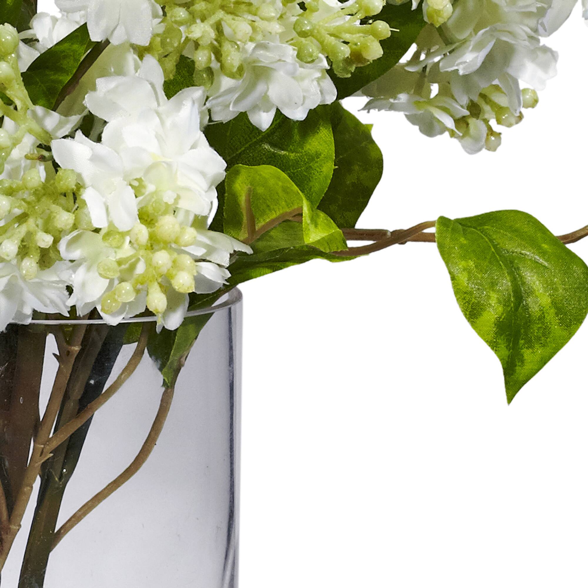 15" Lilac Arrangement in Glass Vase