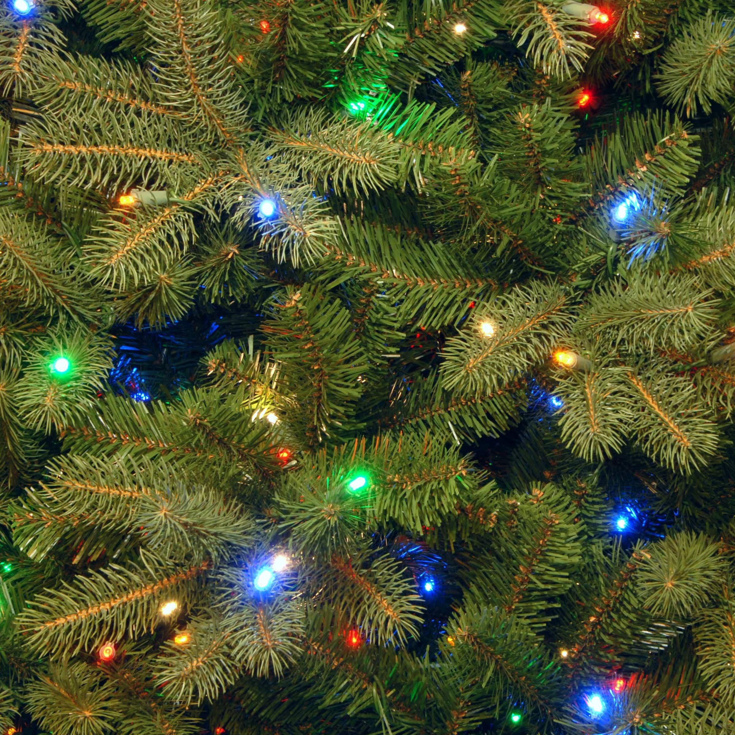 4.5 Ft. Pre-Lit Feel Real® Downswept Douglas Full Artificial Christmas Tree, Multicolor Lights