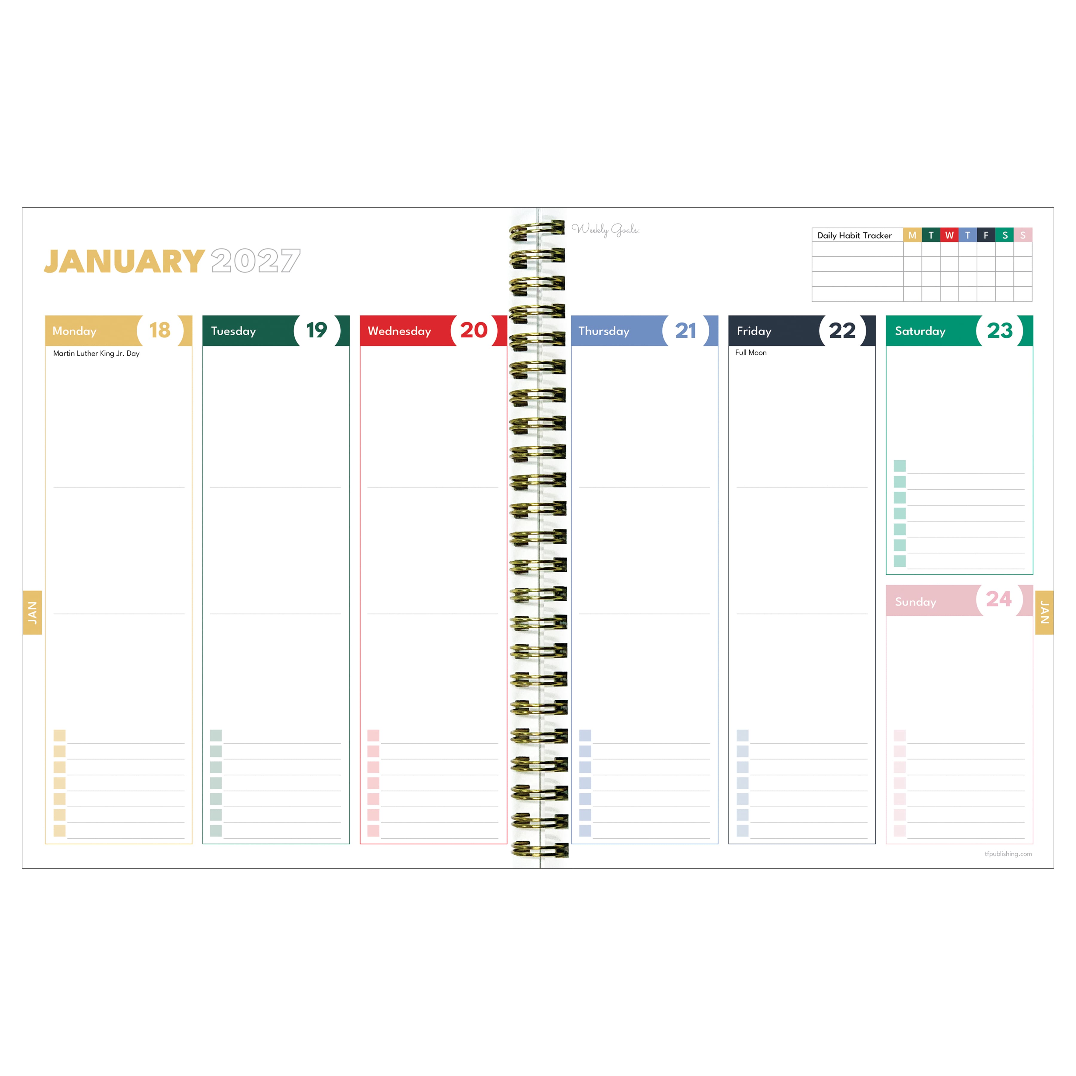 July 2026 - June 2027 Lovely Lemon Medium Weekly Monthly Planner