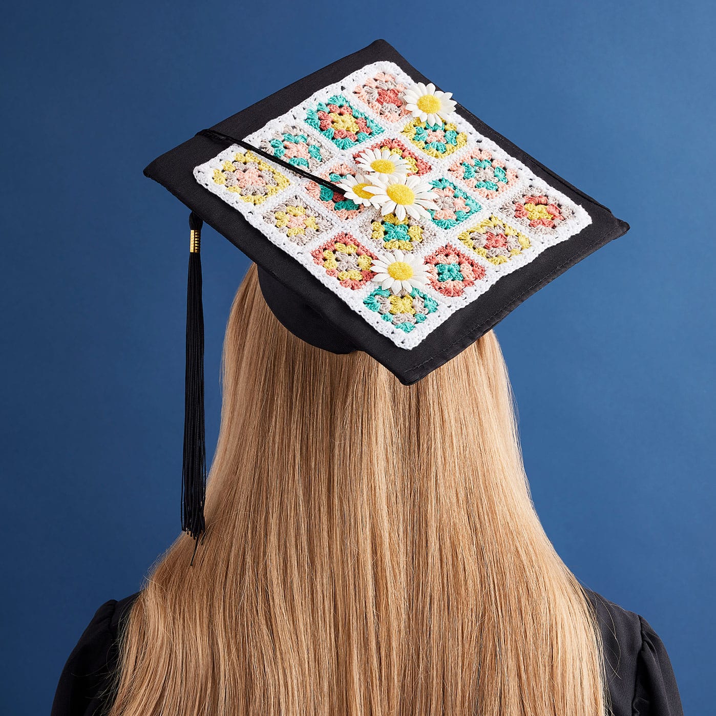 Crochet Granny Square Graduation Cap | Projects | Michaels Crochet Granny Square Graduation Cap | Projects | Michaels