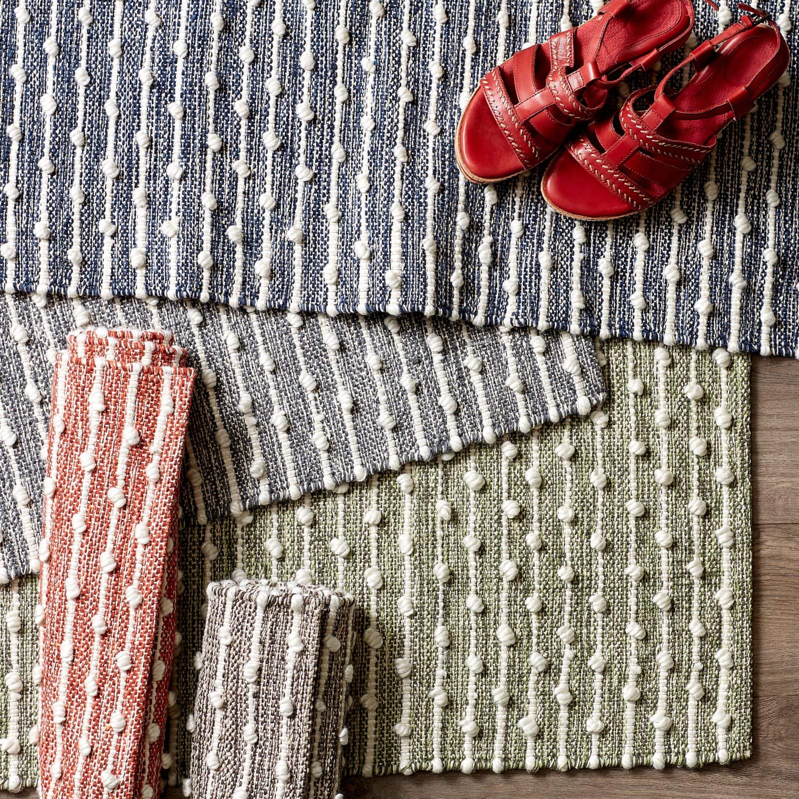 DII® French Blue Recycled Cotton Loop Rug, 2ft. x 3ft.