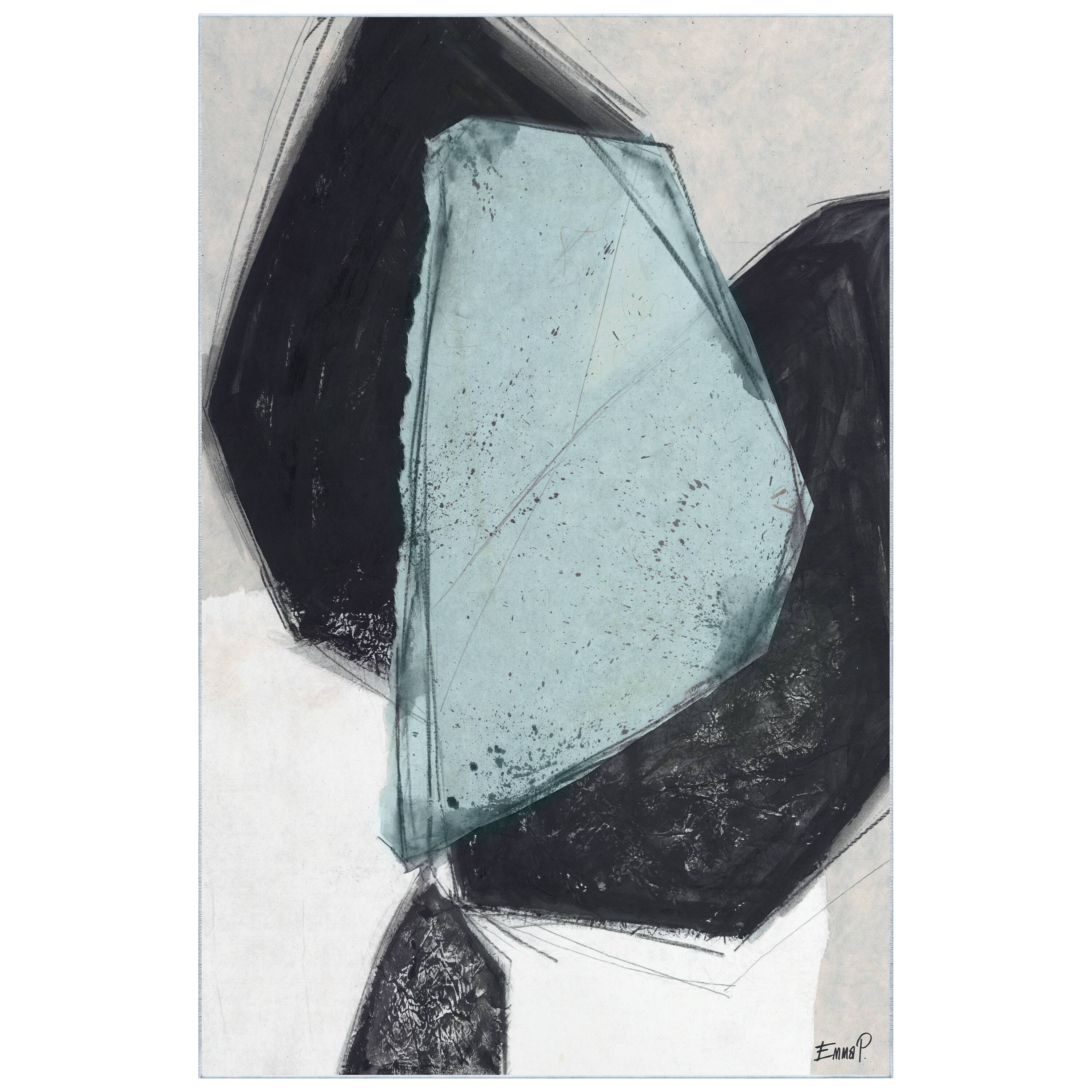 Empire Art Direct 5ft. x 7.5ft. Simply Shapes II B Tapis D'Art Washable Geometric Area Rug