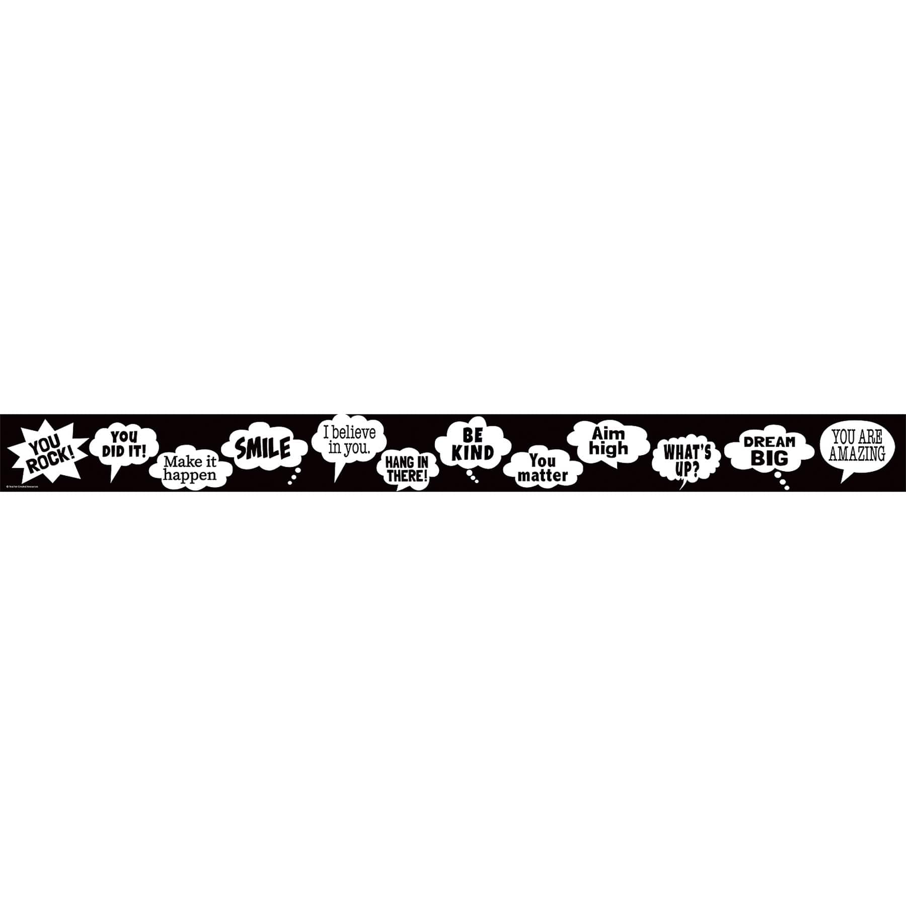 Teacher Created Resources® Speech Bubbles Straight Border Trim, 6 Packs of 12