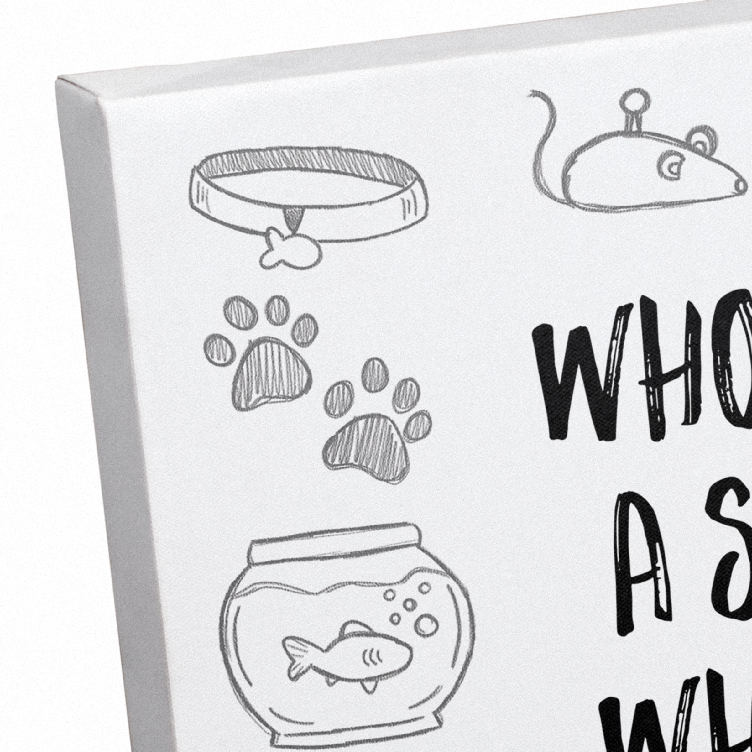 Who Needs A Shrink Cat Canvas Wall Art