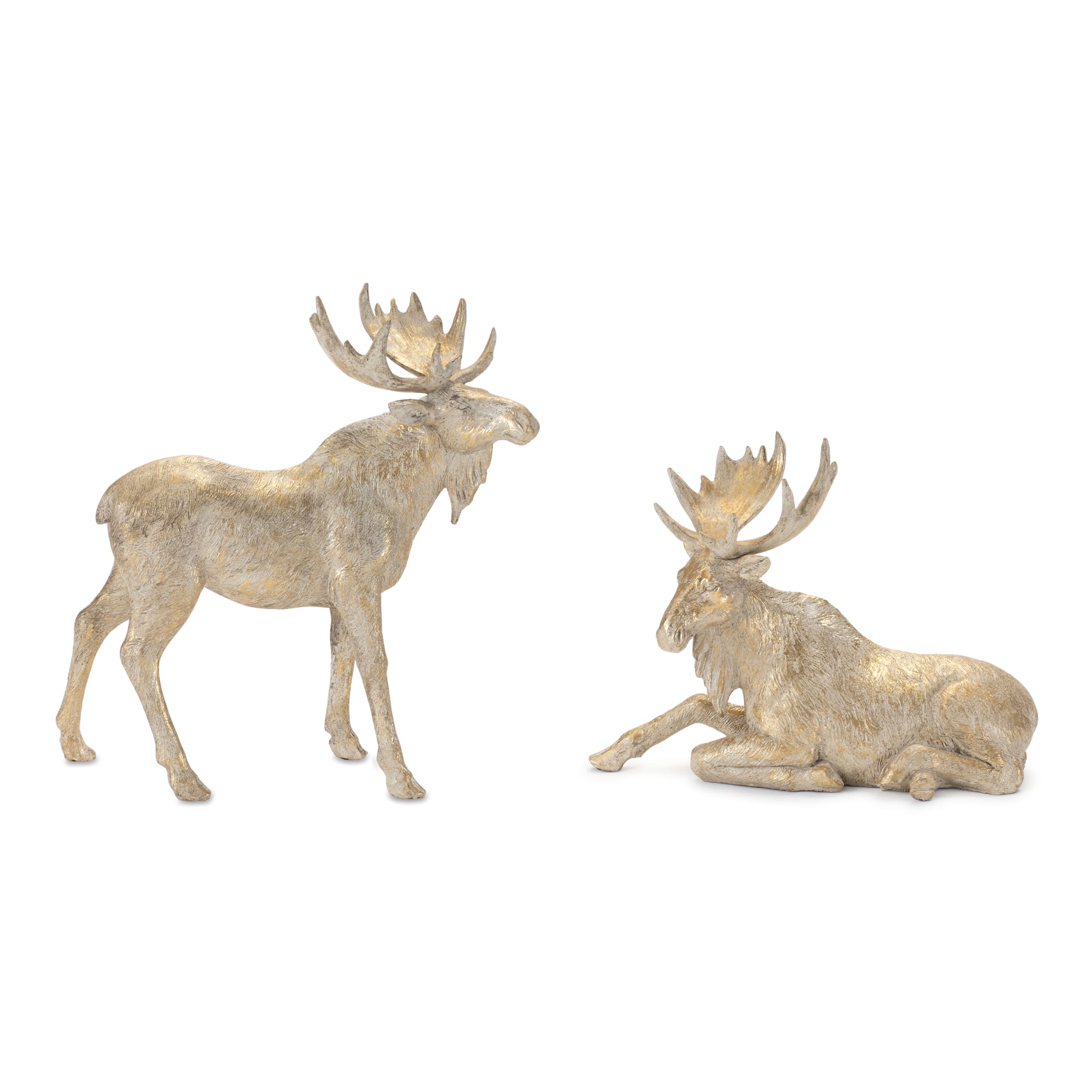 Winter Moose Figurine Set