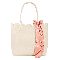Summer Fashion Faux Leather Scalloped Tote with Scarf by Make Market®