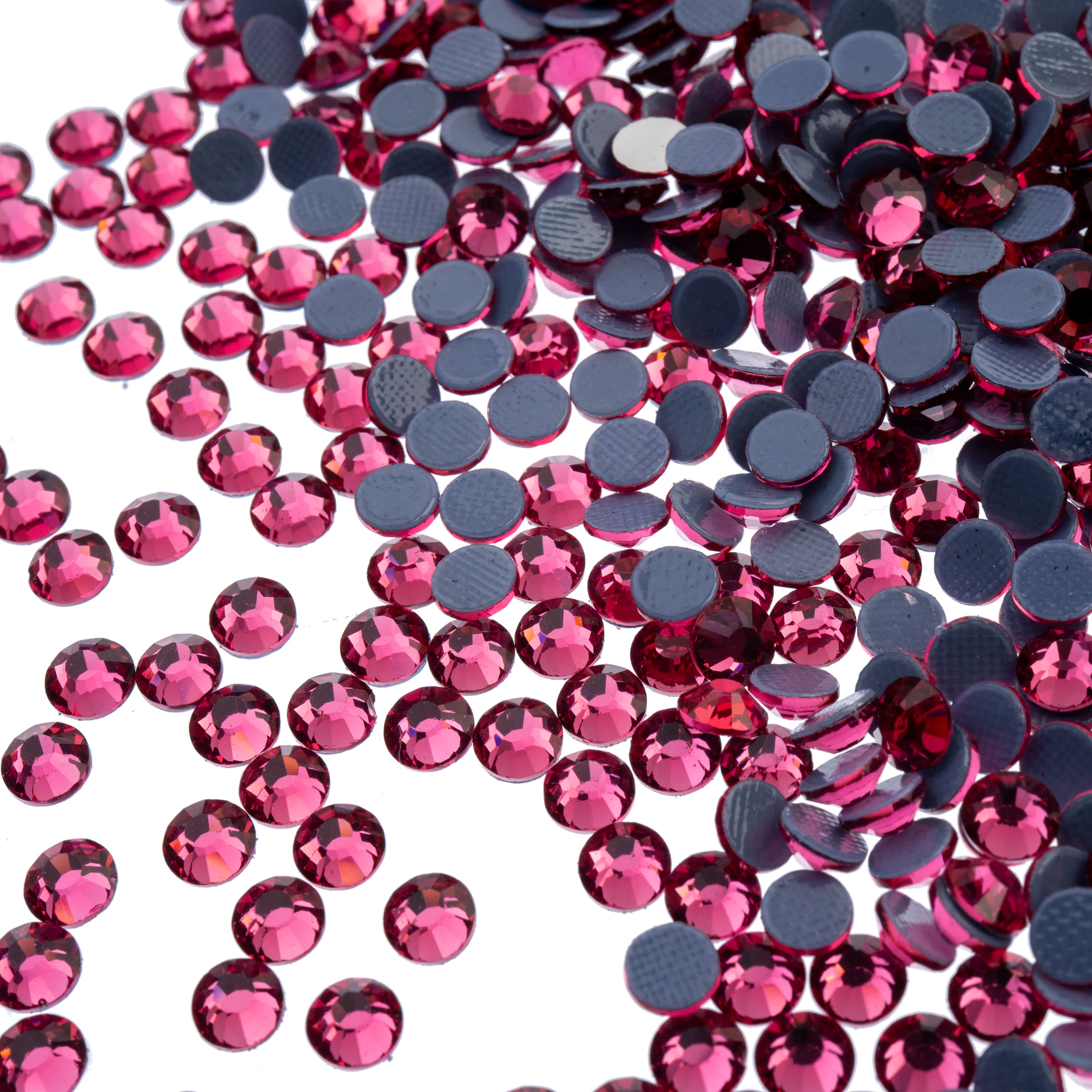 Crystal Lane DIY SS6 Round Glass Flatback Hotfix Rhinestones, 1,440ct