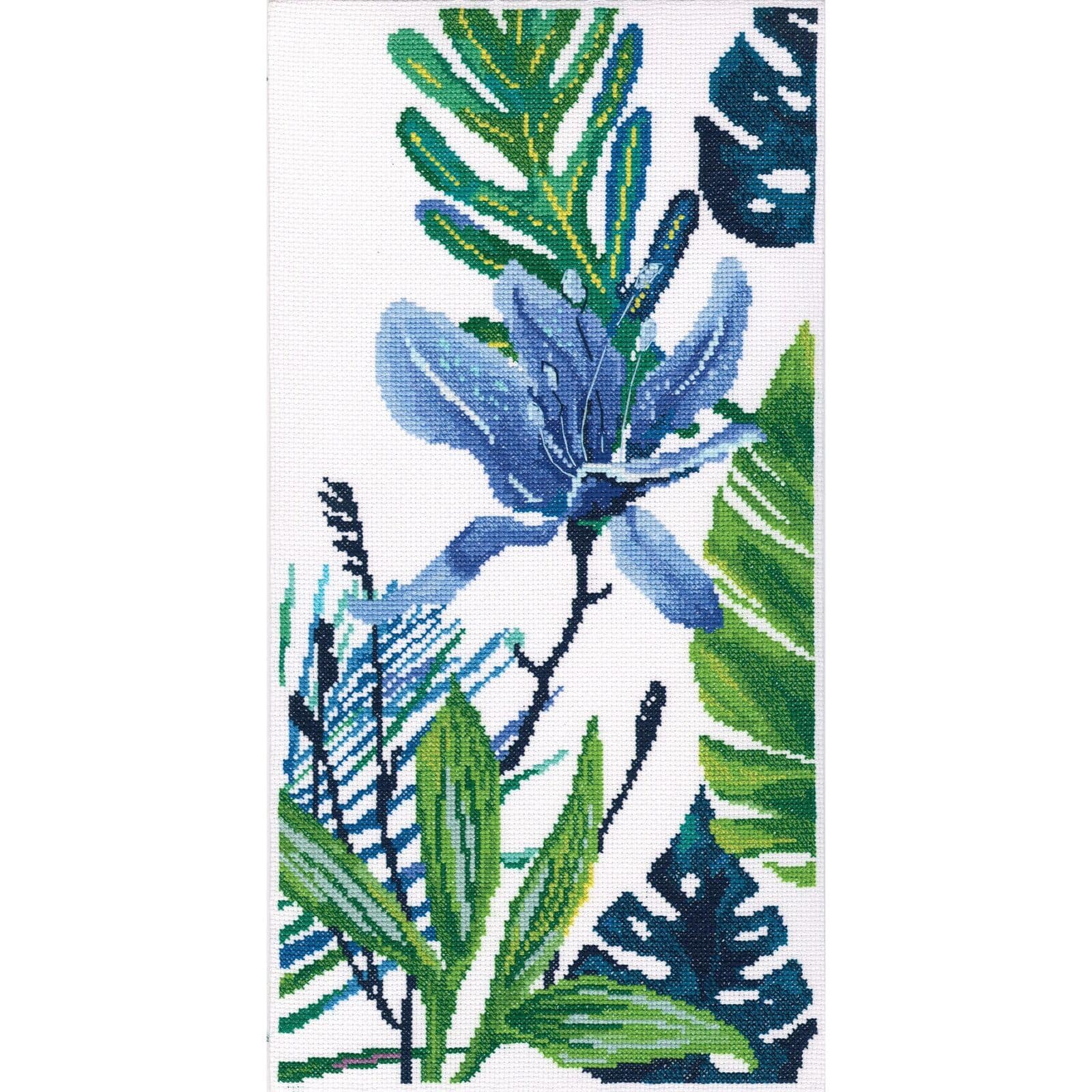 RTO Blue Flower 2 Counted Cross Stitch Kit