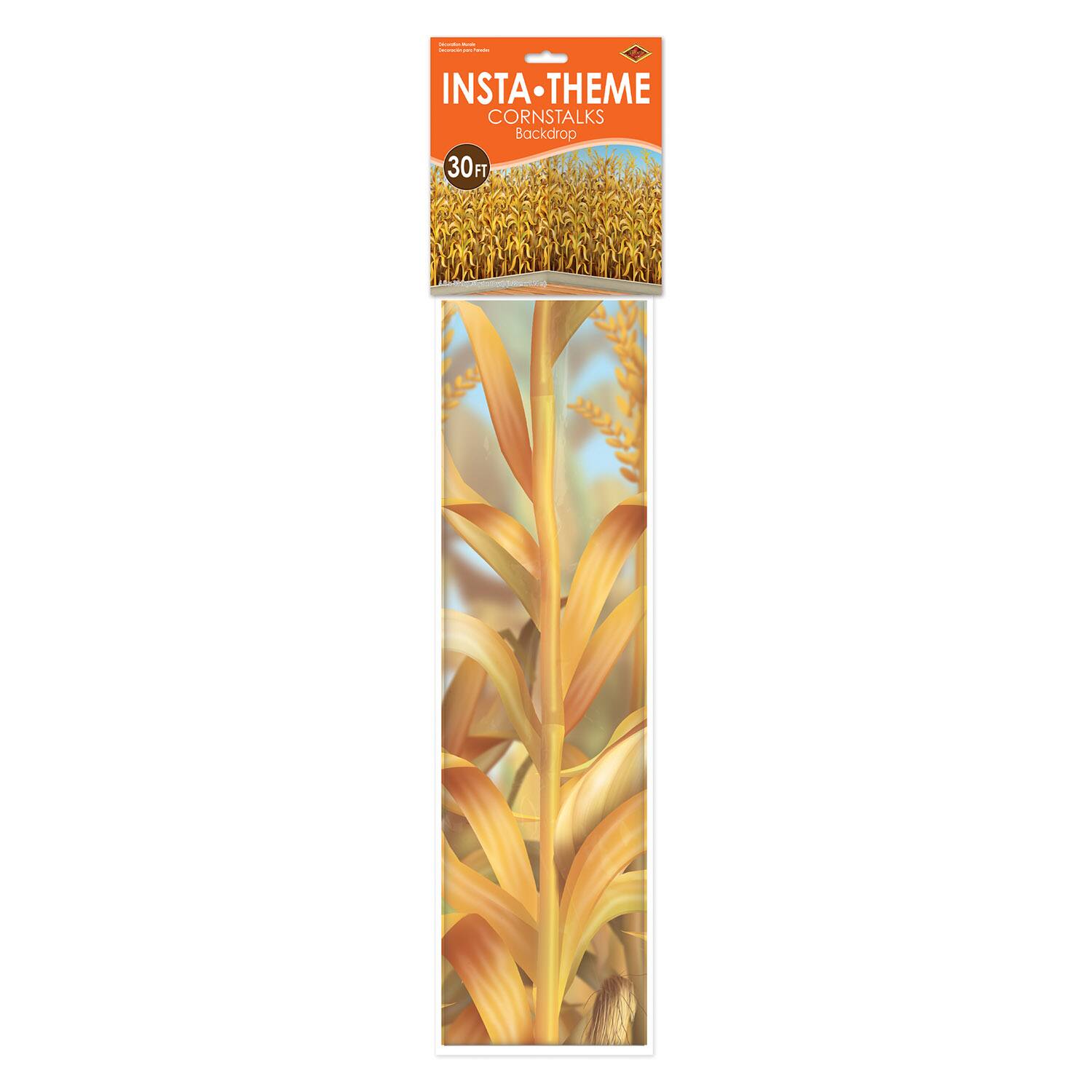 Beistle 4ft. x 30ft. Yellow Cornstalks Backdrop
