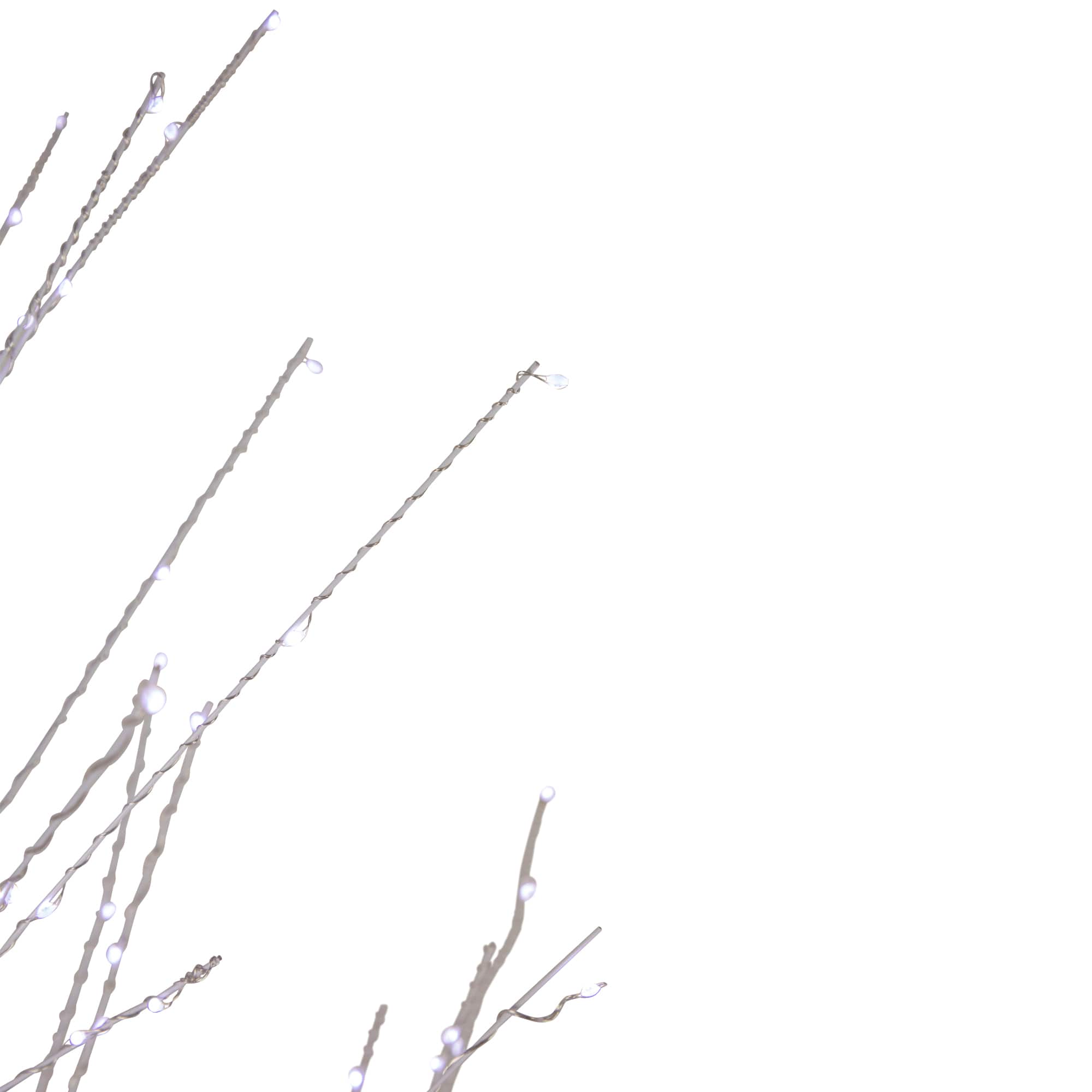 6ft. Pre-Lit White Birch Twig Artificial Tree, Pure White LED Lights