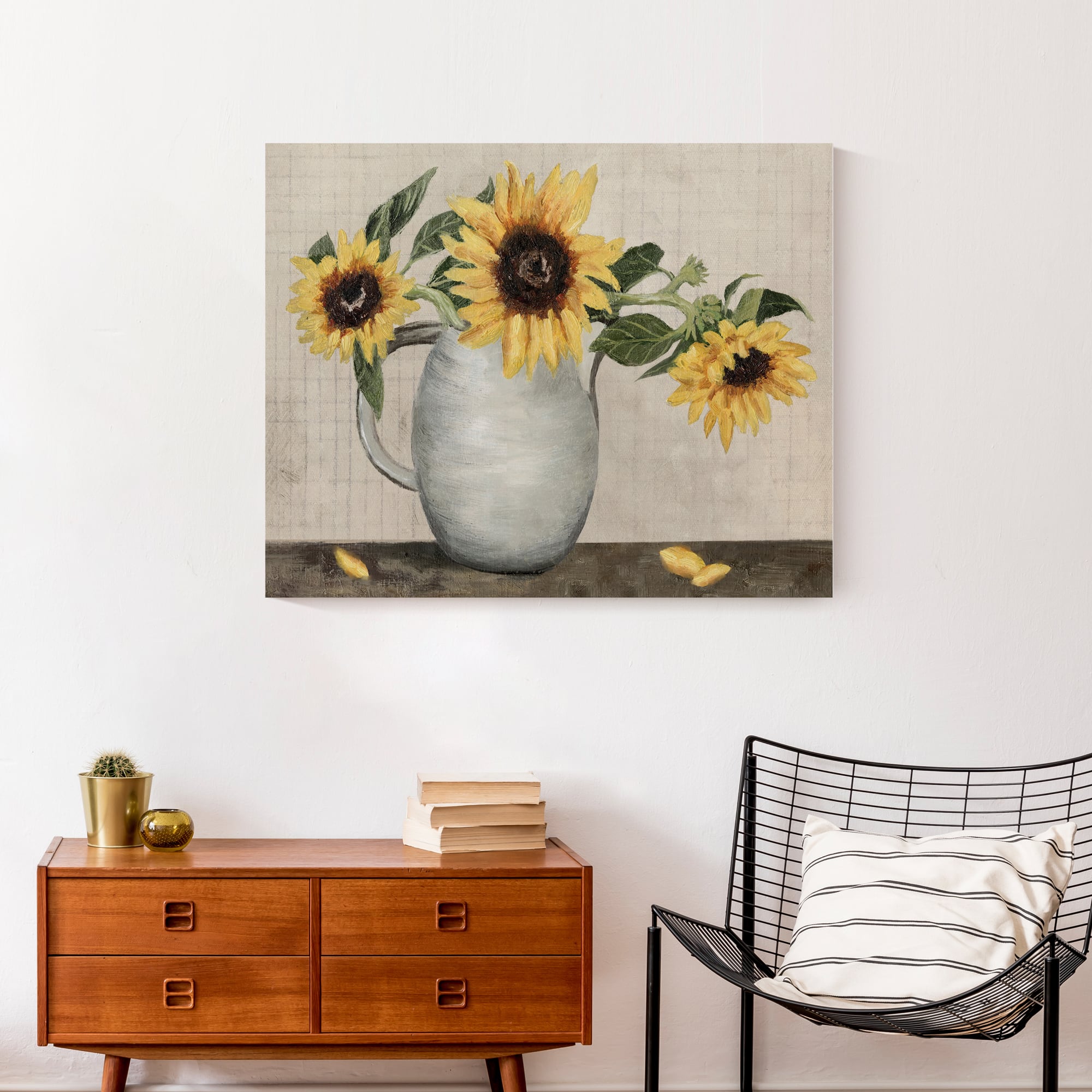 Sunflower Still Life 24" x 30" Canvas Wall Art