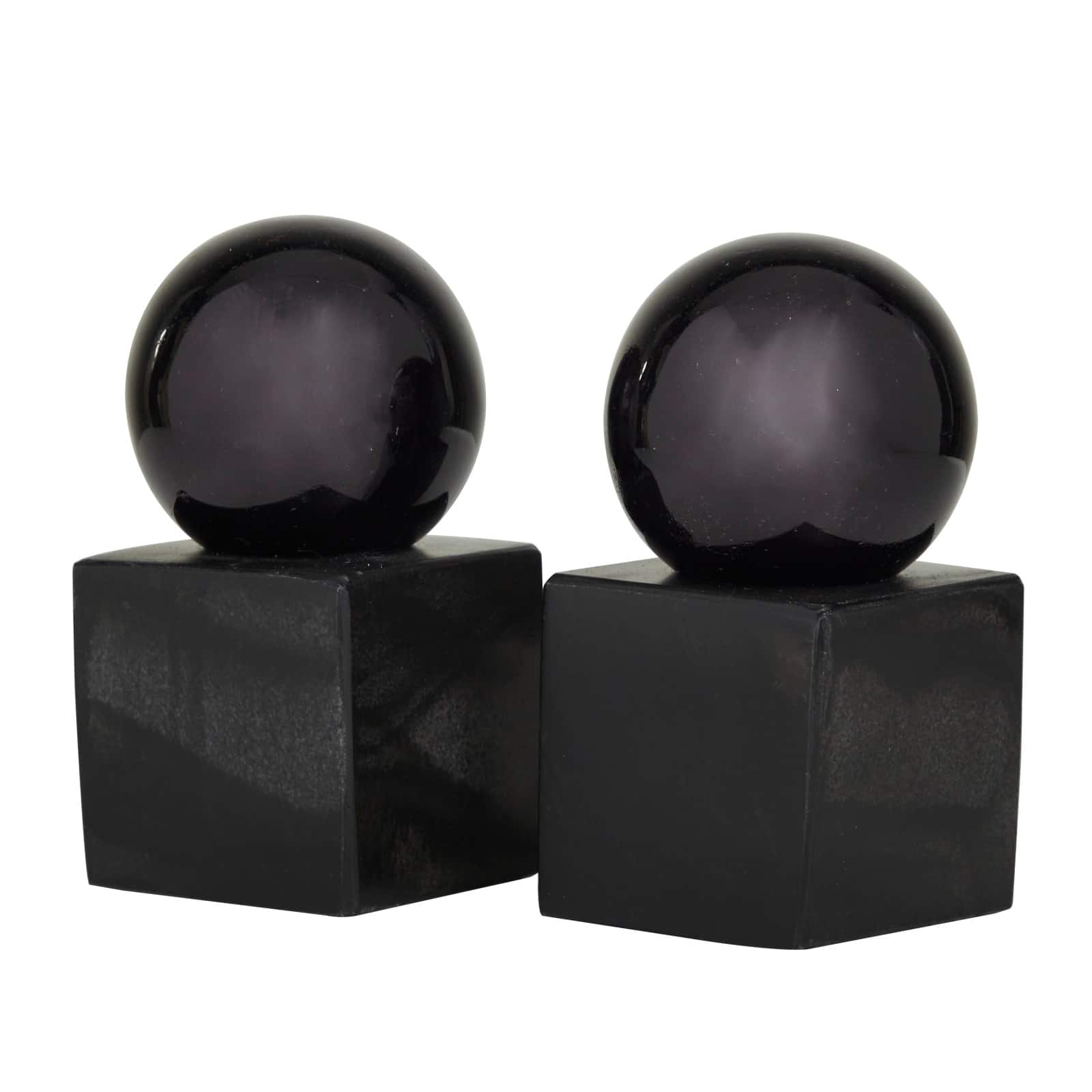 CosmoLiving by Cosmopolitan 7" Marble Orb Bookend Set