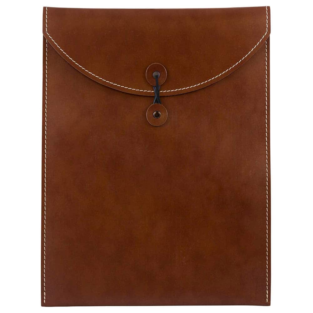 JAM Paper 9.5" x 12.5" Leather Portfolio with Button & String