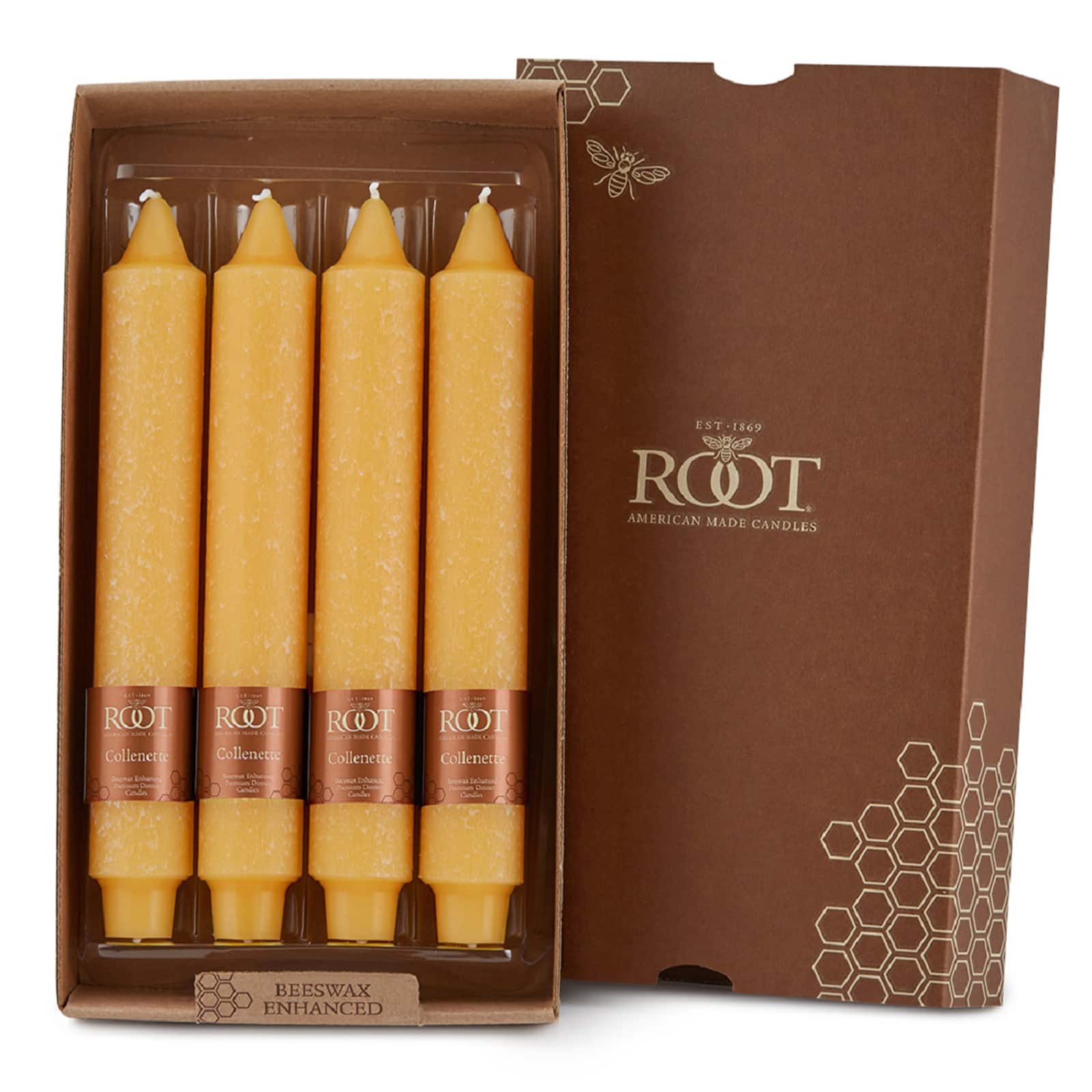 Root Candles 9" Unscented Timberline™ Collenette Taper Candles