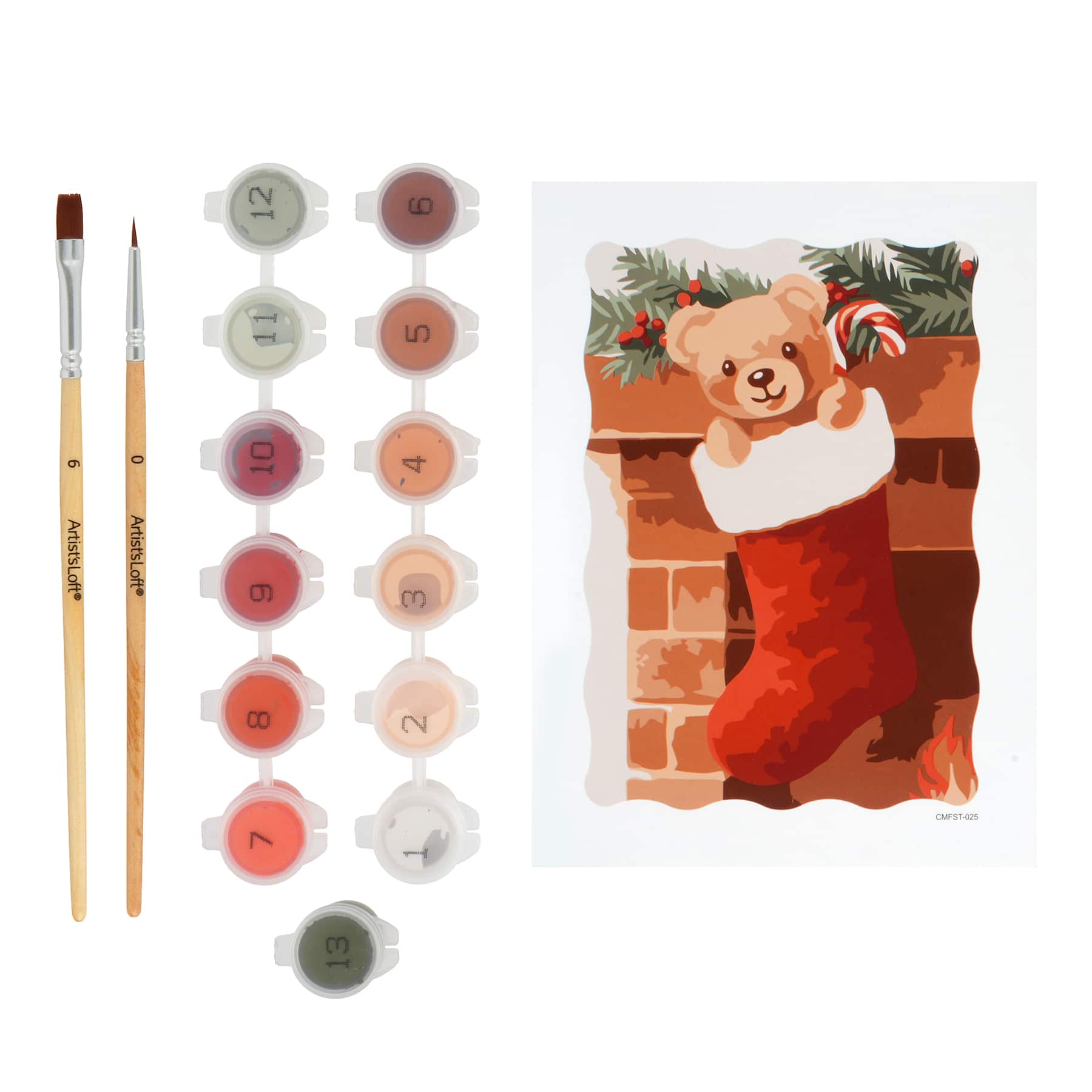 Christmas Stocking Paint-by-Number Framed Mini Kit by Artist's Loft®